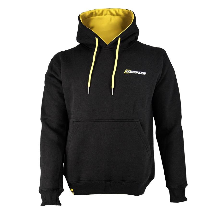 Image of Hoodie Doppler Schwarz / Gelb M