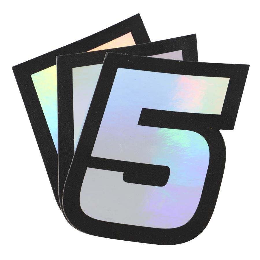 Image of Aufkleber Startnummer 5 Doppler Hologramm 10x7,5cm (x3)