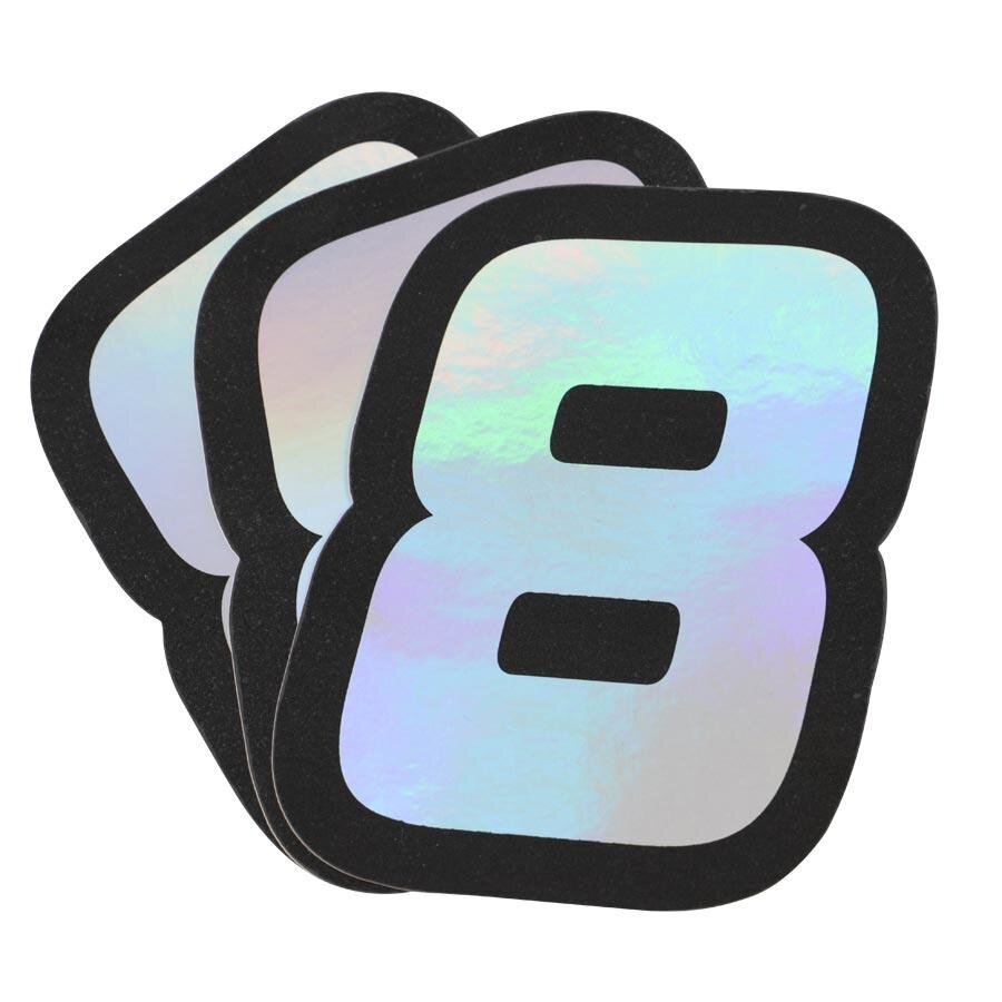 Image of Aufkleber Startnummer 8 Doppler Hologramm 10x7,5cm (x3)