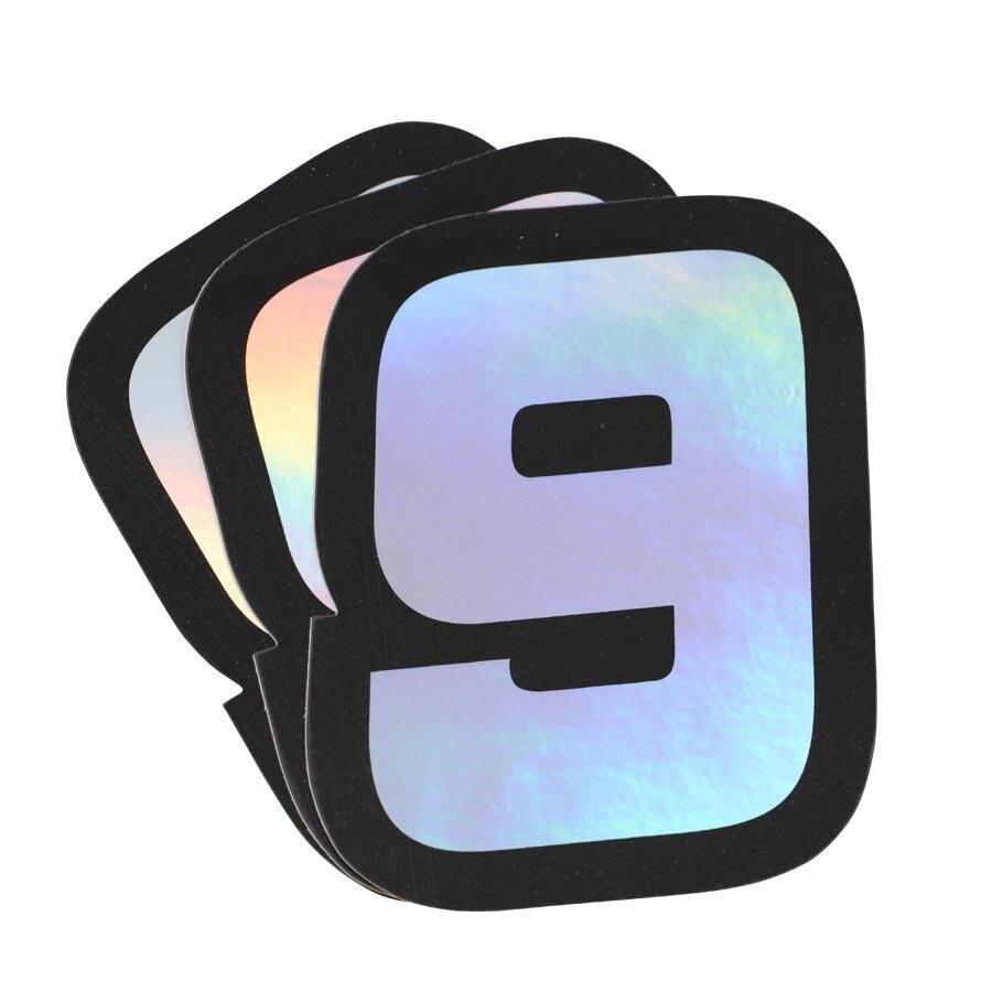 Image of Aufkleber Startnummer 9 Doppler Hologramm 10x7,5cm (x3)