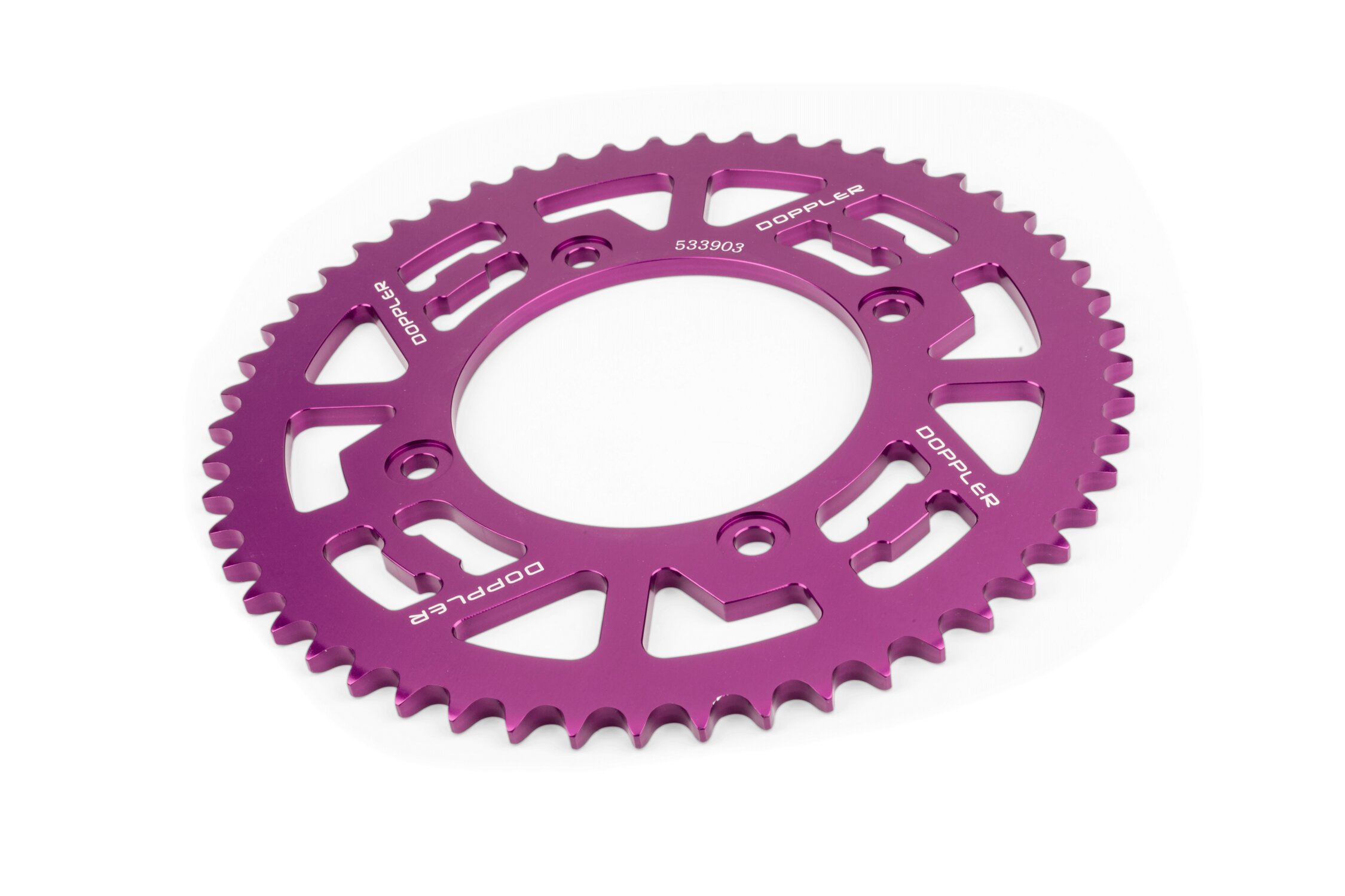 Image of Kettenrad 53 Zähne - 420 Doppler Alu CNC lila Beta RR 50
