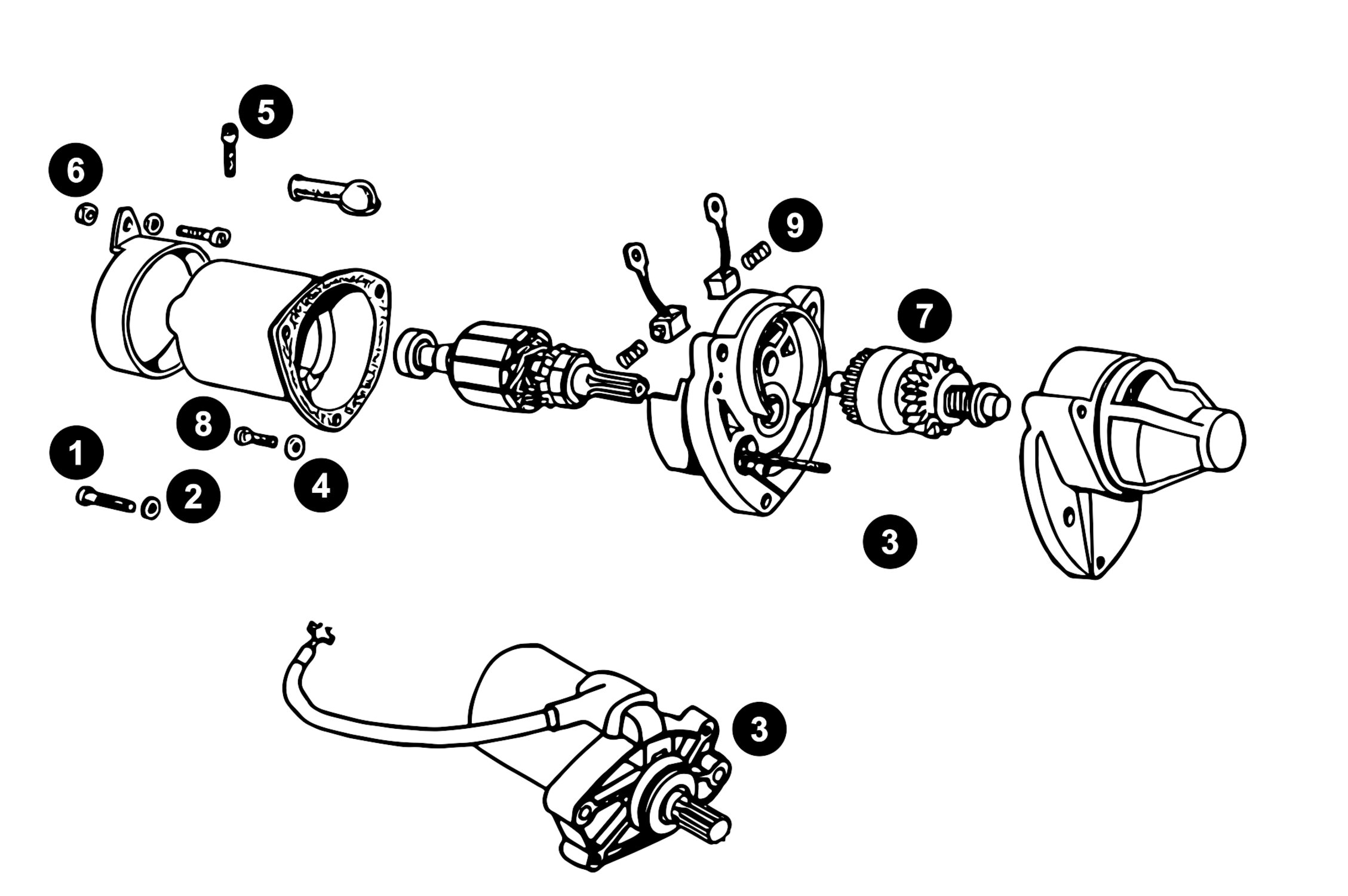 Image of Ersatzteile Derbi Euro2 (EBS/EBE) Elektrostarter