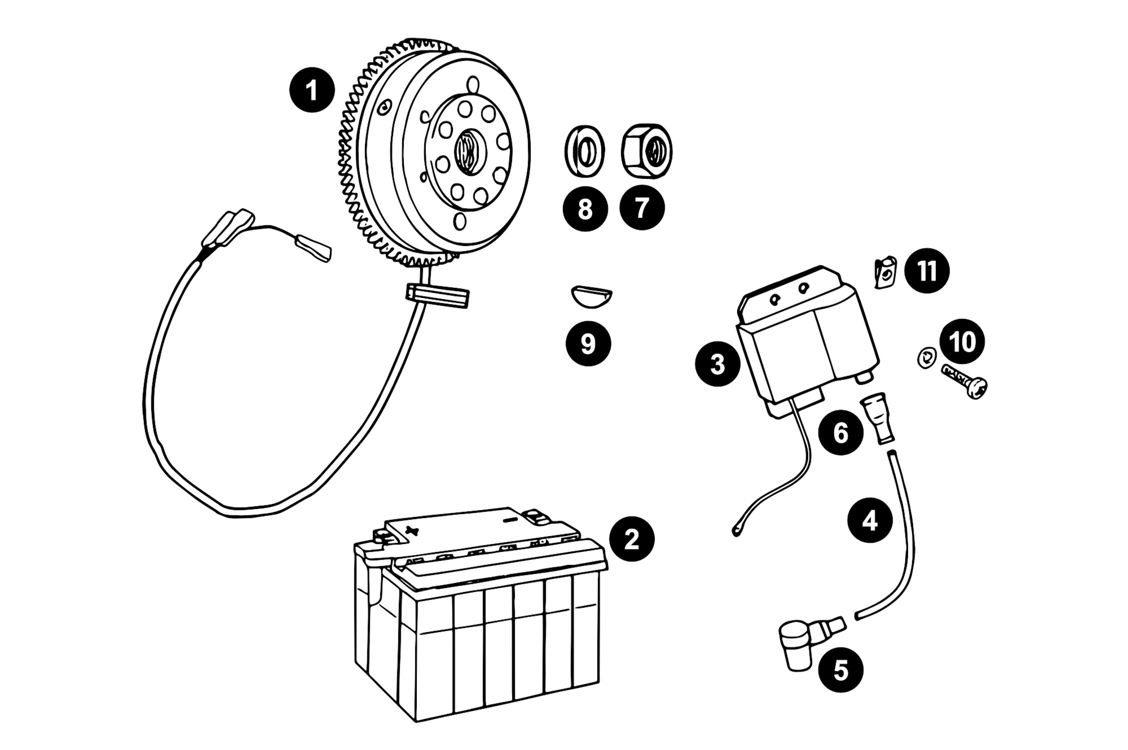 Image of Ersatzteile Derbi Euro2 (EBS/EBE) Zündung (Modelle mit E-Starter)