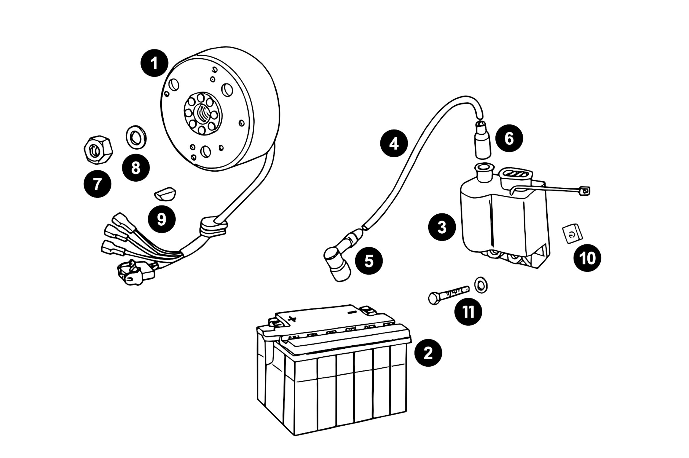 Image of Ersatzteile Derbi Euro3 (D50B0) Zündung (Modelle ohne E-Starter)