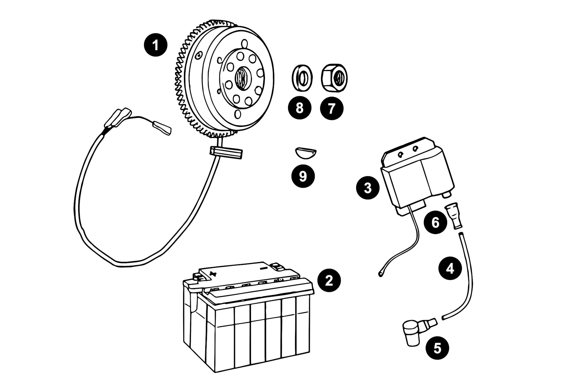 Image of Ersatzteile Derbi Euro3 (D50B0) Zündung (Modelle mit E-Starter)