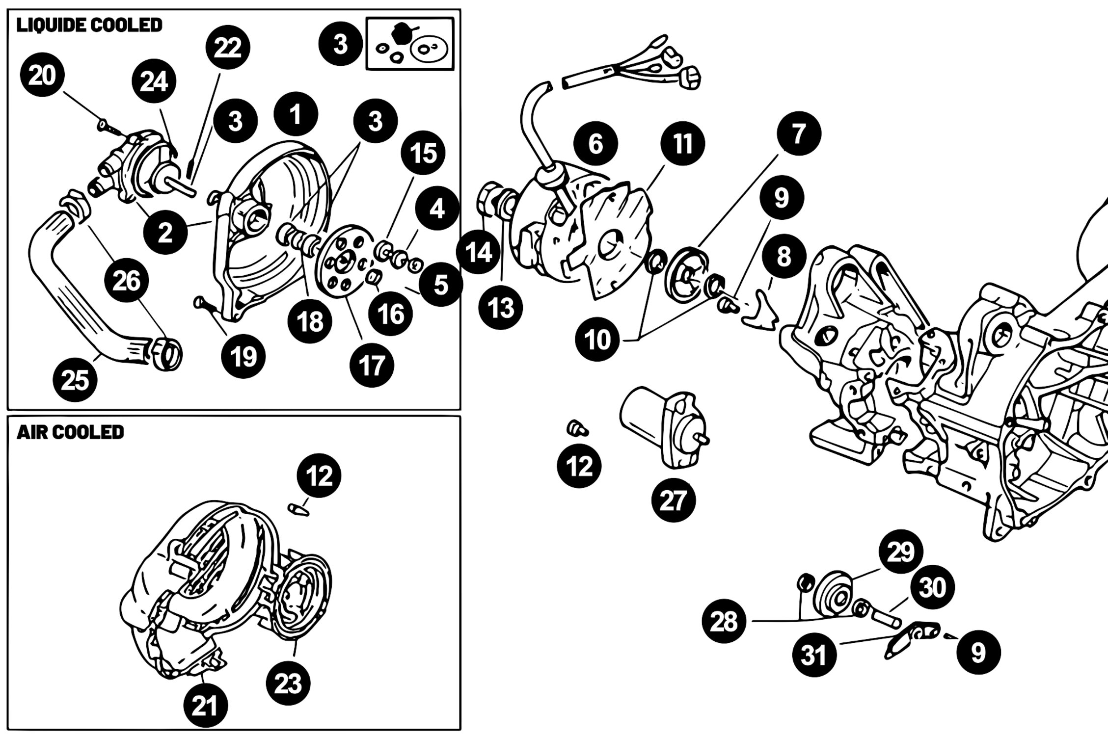 Image of Ersatzteile Minarelli horizontal Zündung + Kühlung + E-Starter