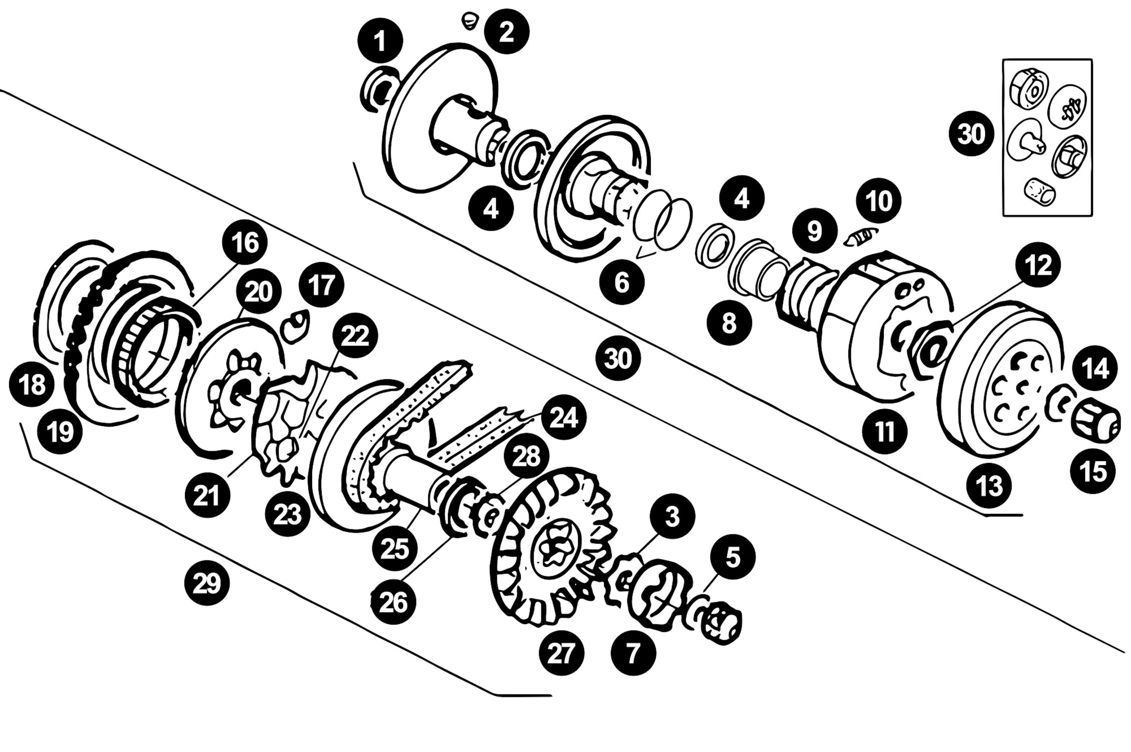 Image of Ersatzteile Minarelli horizontal Variomatik + Wandler