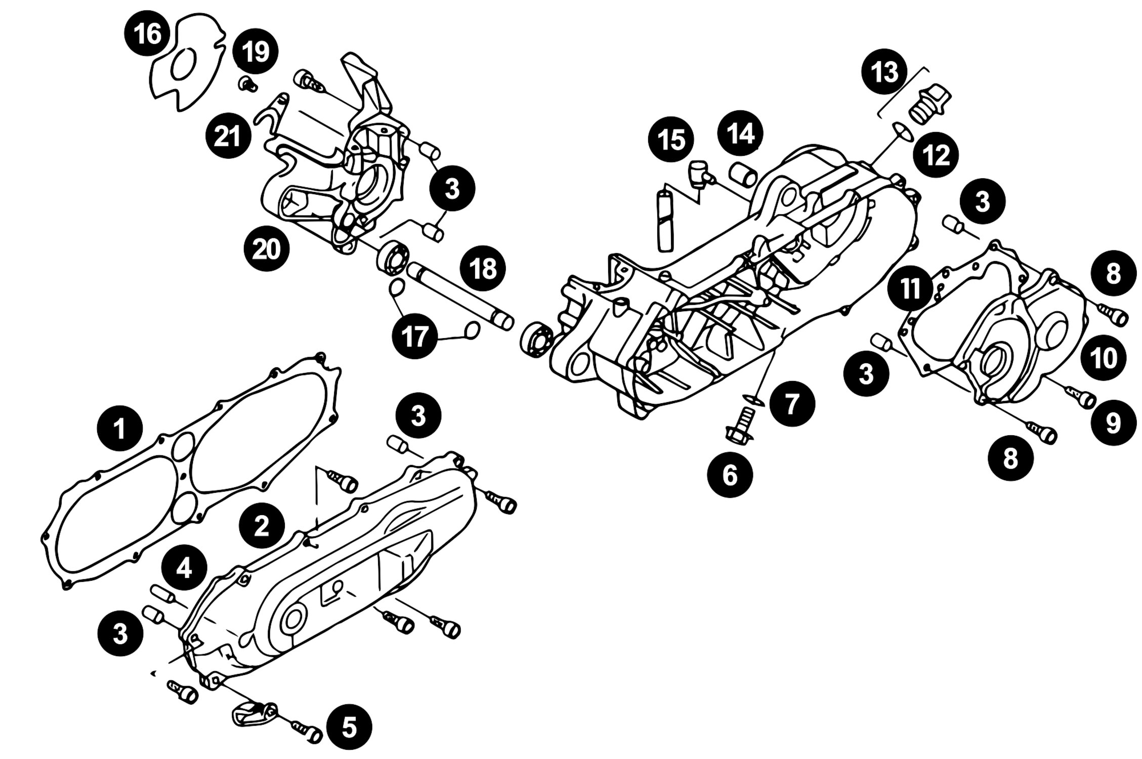Image of Ersatzteile Minarelli vertikal Motorgehäuse