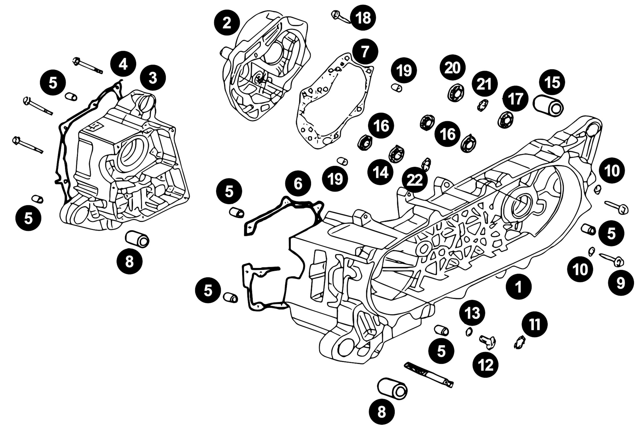 Image of Ersatzteile Peugeot 4T (SYM) Motorgehäuse