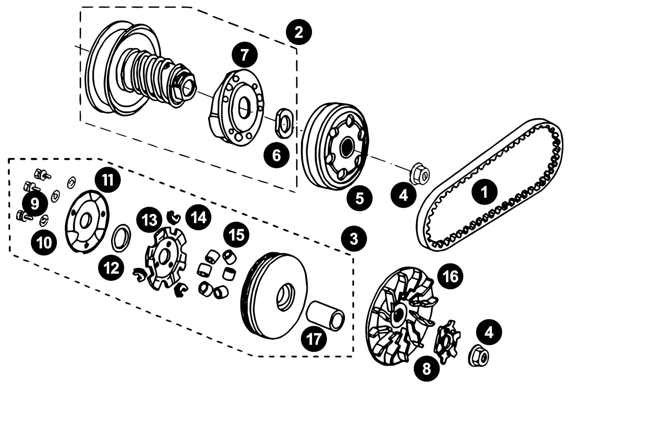 Image of Ersatzteile Peugeot horizontal Variomatik + Wandler