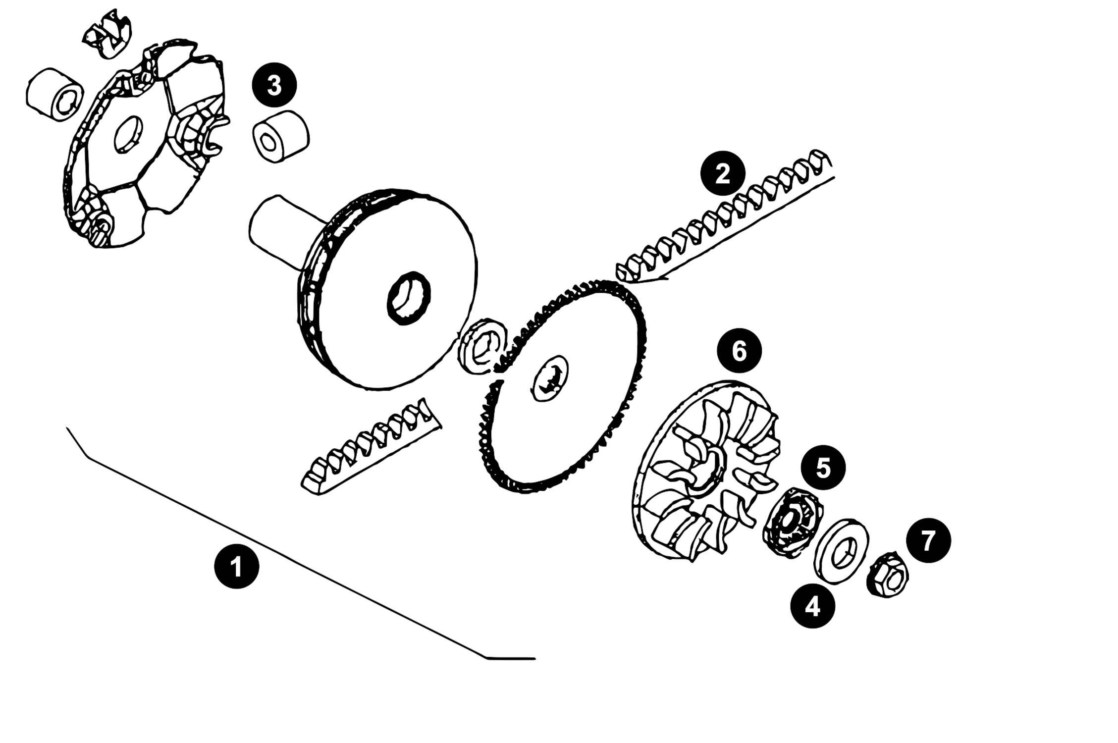 Image of Ersatzteile Piaggio 4T 4V Variomatik