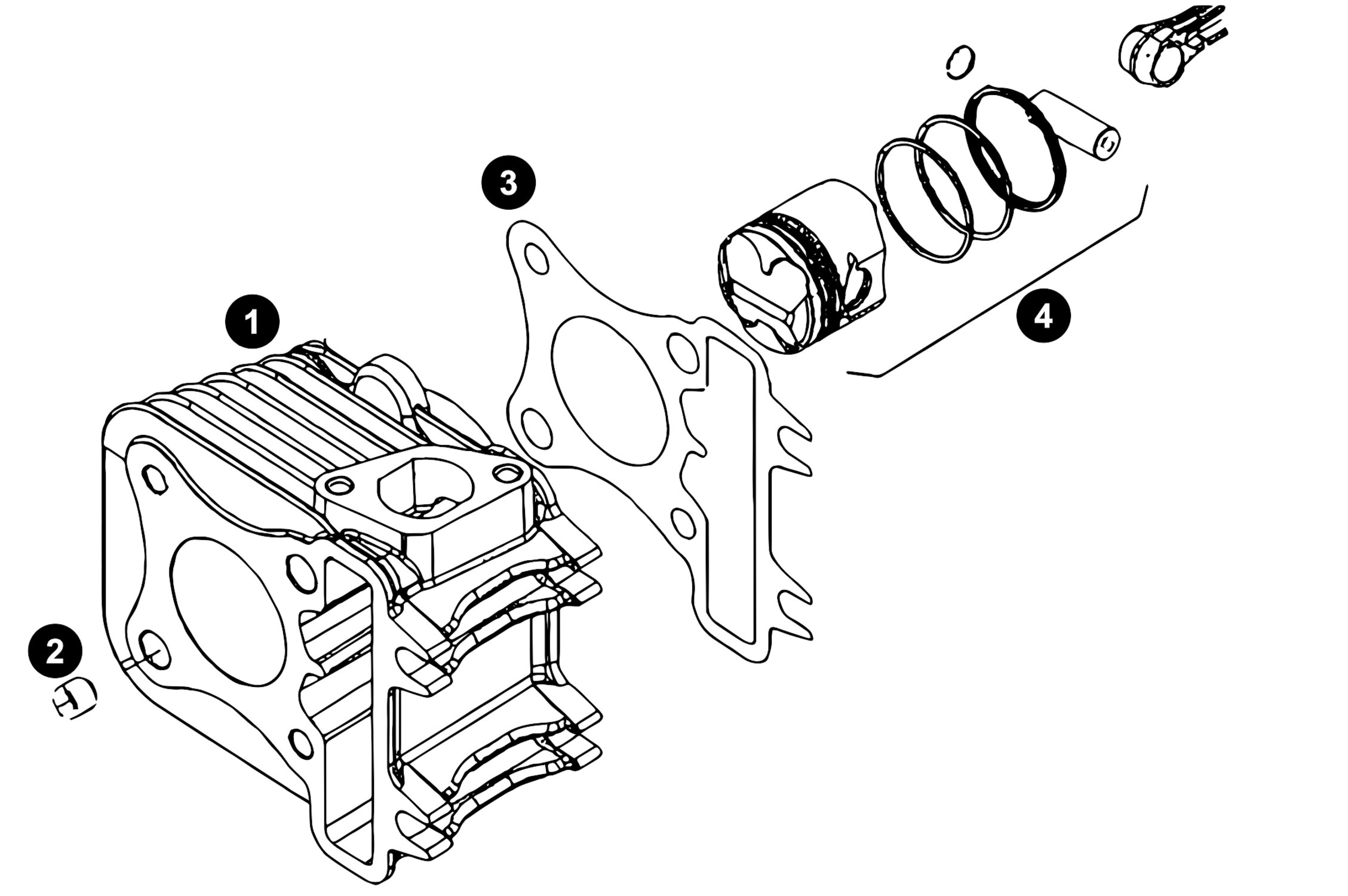 Image of Ersatzteile Piaggio 4T 4V Zylinder