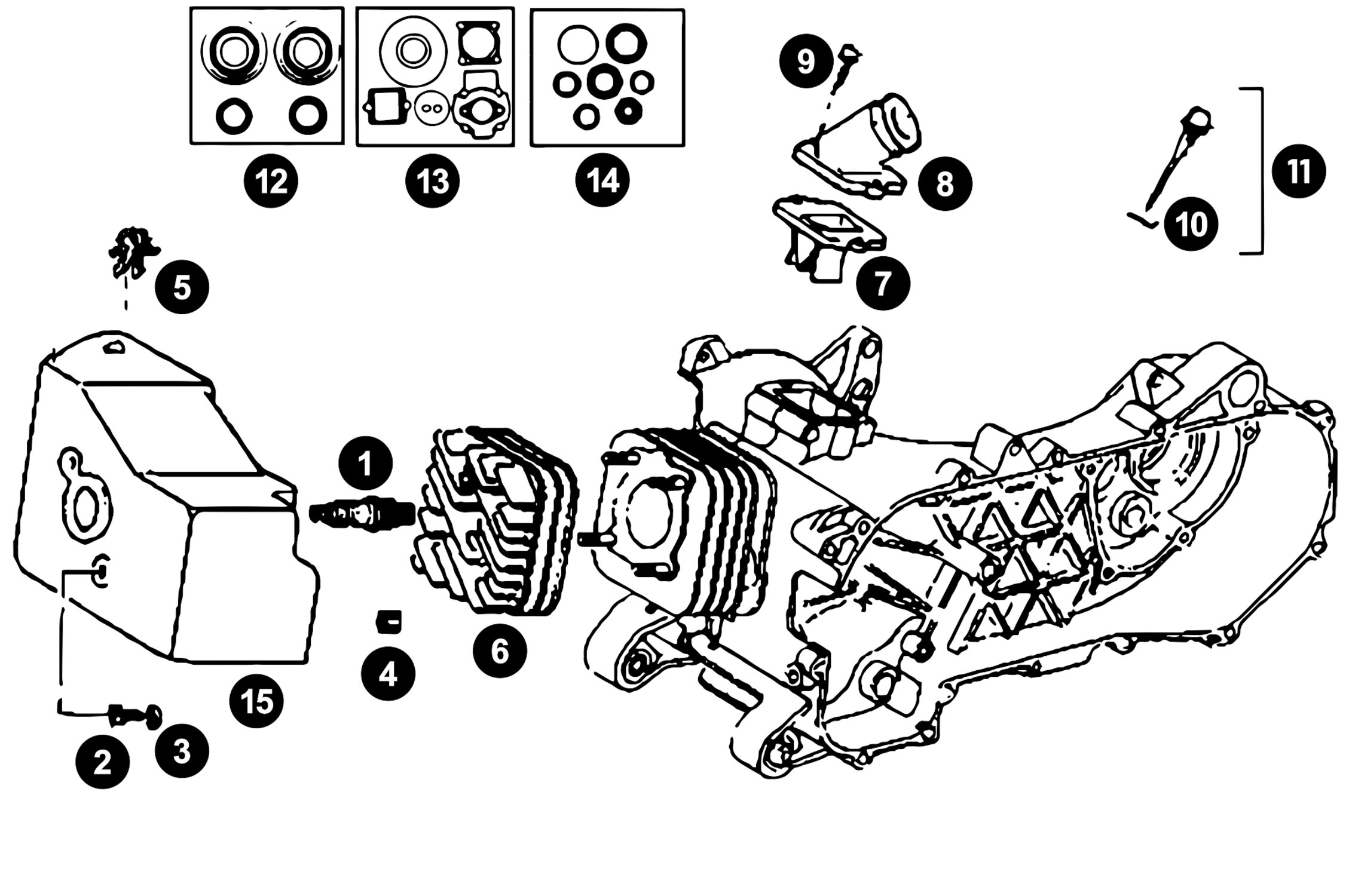 Image of Ersatzteile Piaggio AC Zylinderkopf + Membran