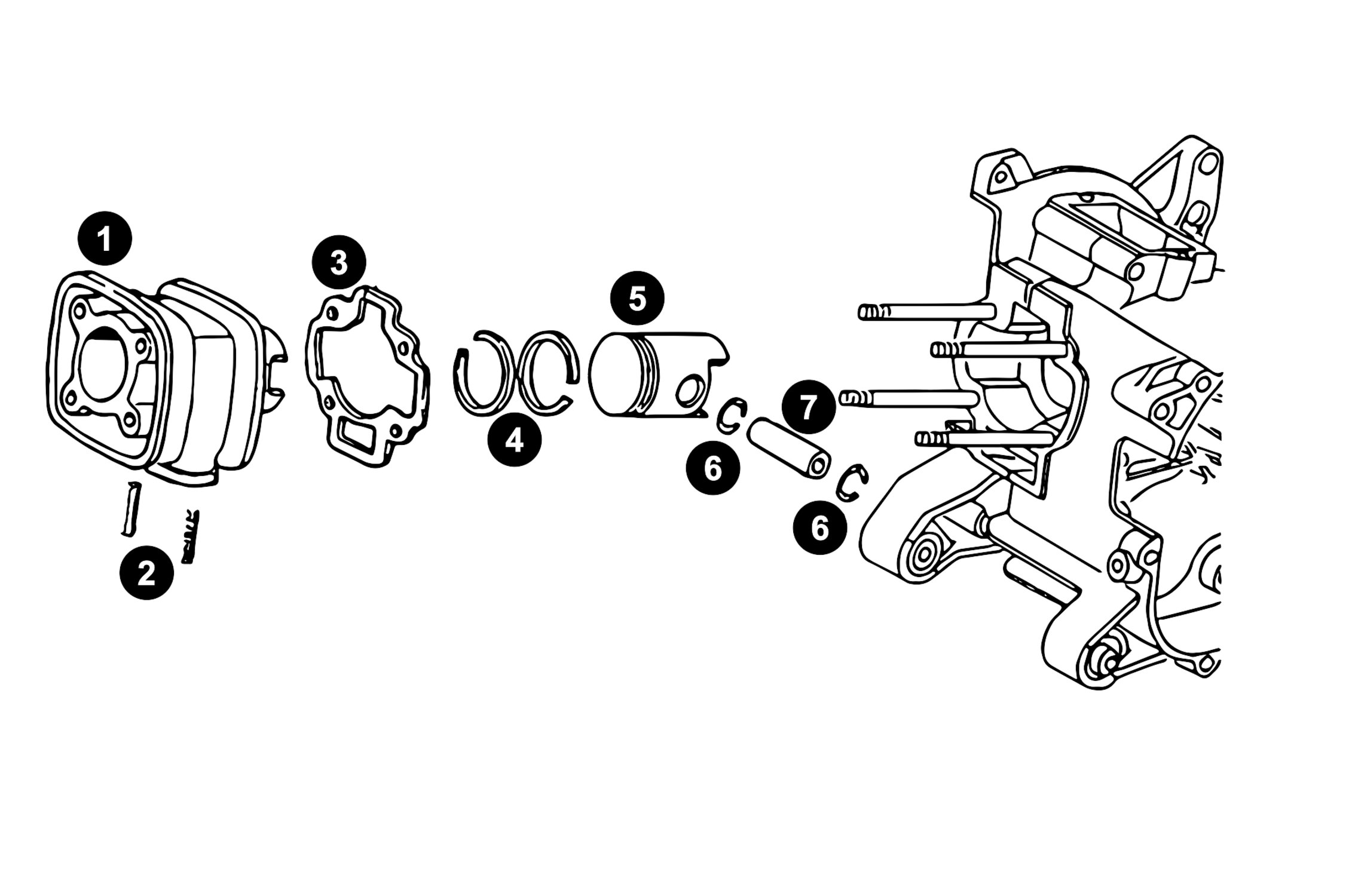 Image of Ersatzteile Piaggio LC Zylinder