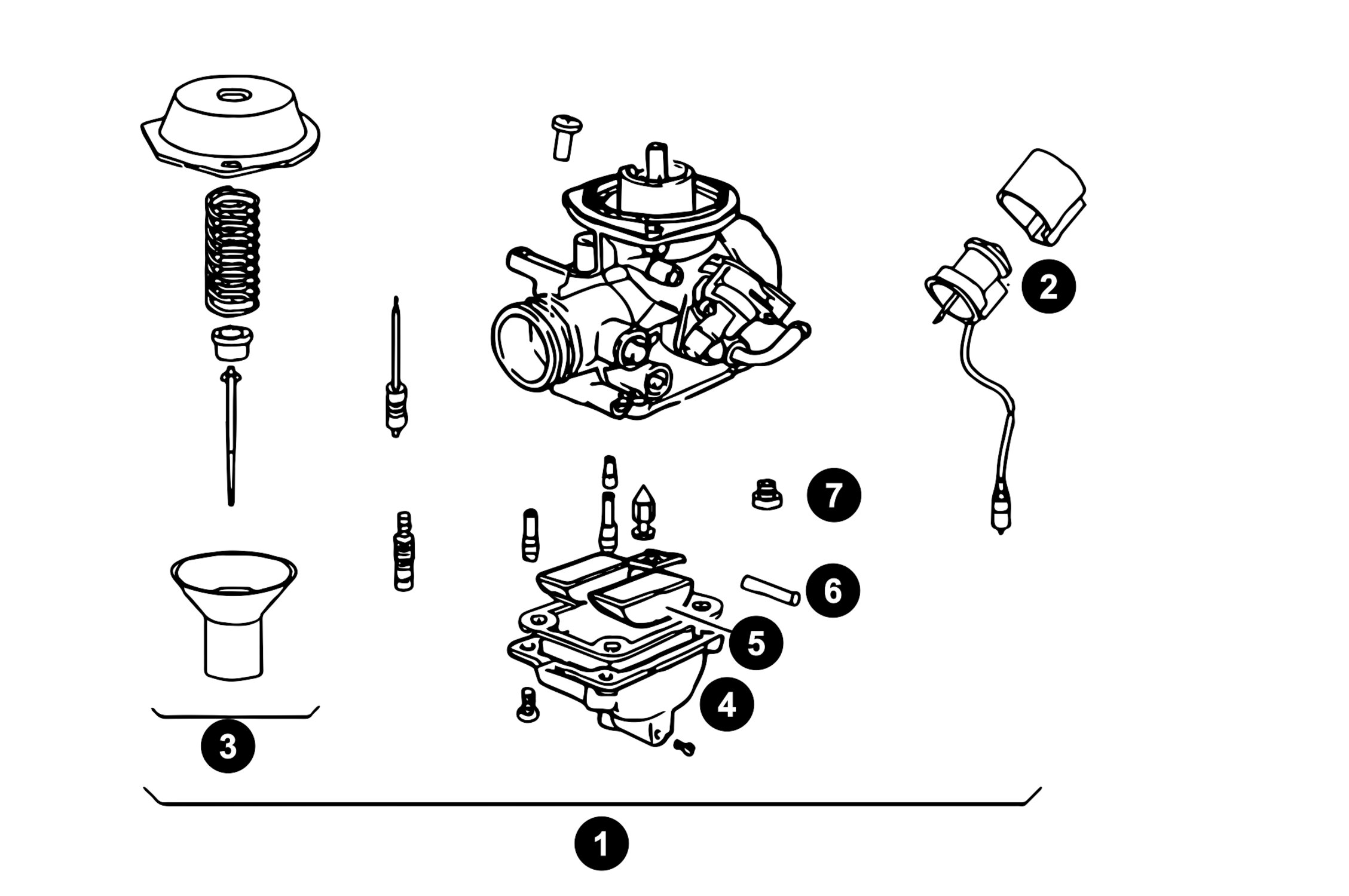 Image of Ersatzteile Vergaser Typ GY6 50ccm