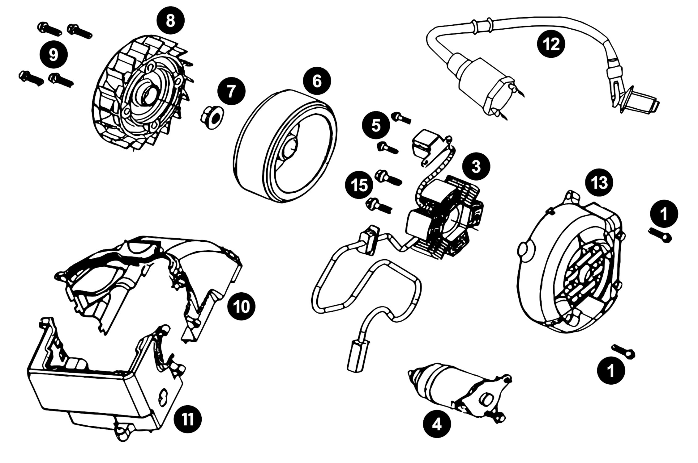 Image of Ersatzteile Peugeot 4T (SYM) Zündung + E-Starter