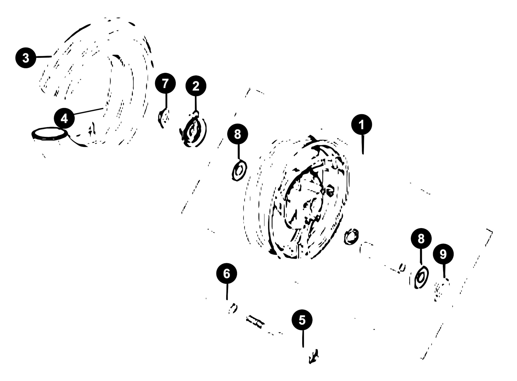 Image of Baotian Carino Ersatzteile Vorderrad