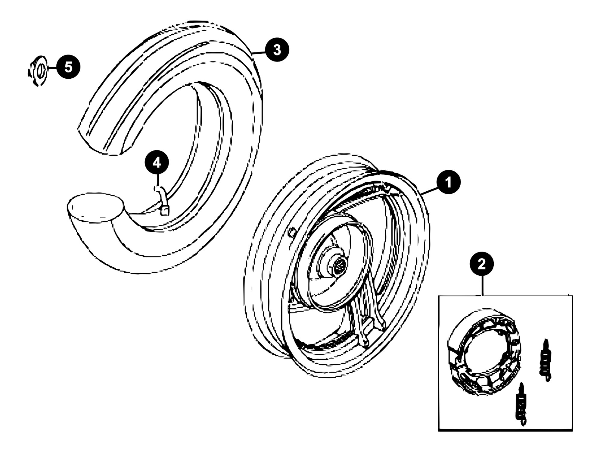 Image of Baotian Carino Ersatzteile Hinterrad
