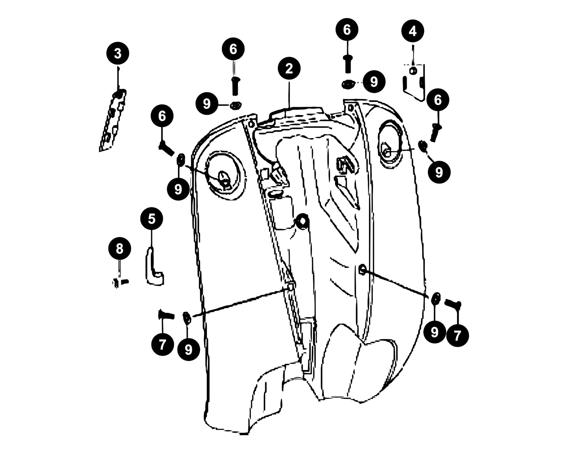 Image of Baotian Carino Ersatzteile Beinschild