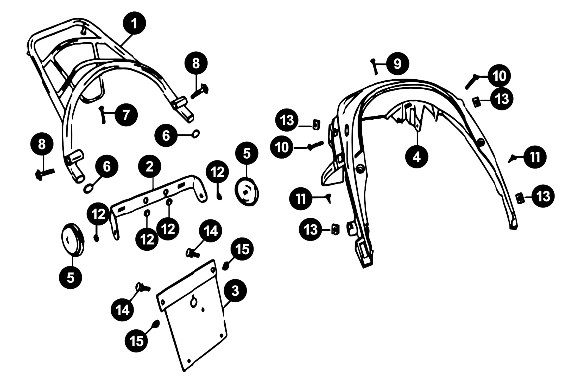 Image of Baotian Carino Ersatzteile Gepäckträger