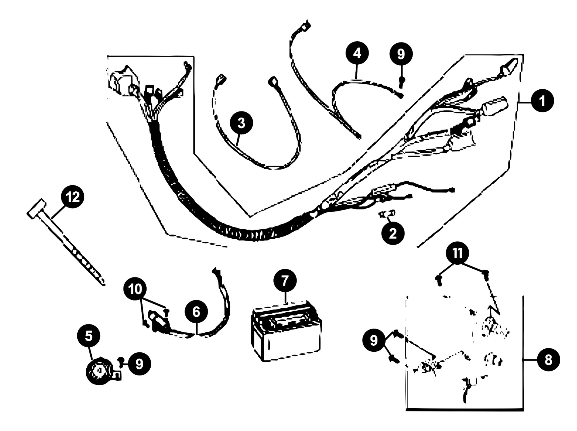 Image of Baotian Carino Ersatzteile Kabelbaum