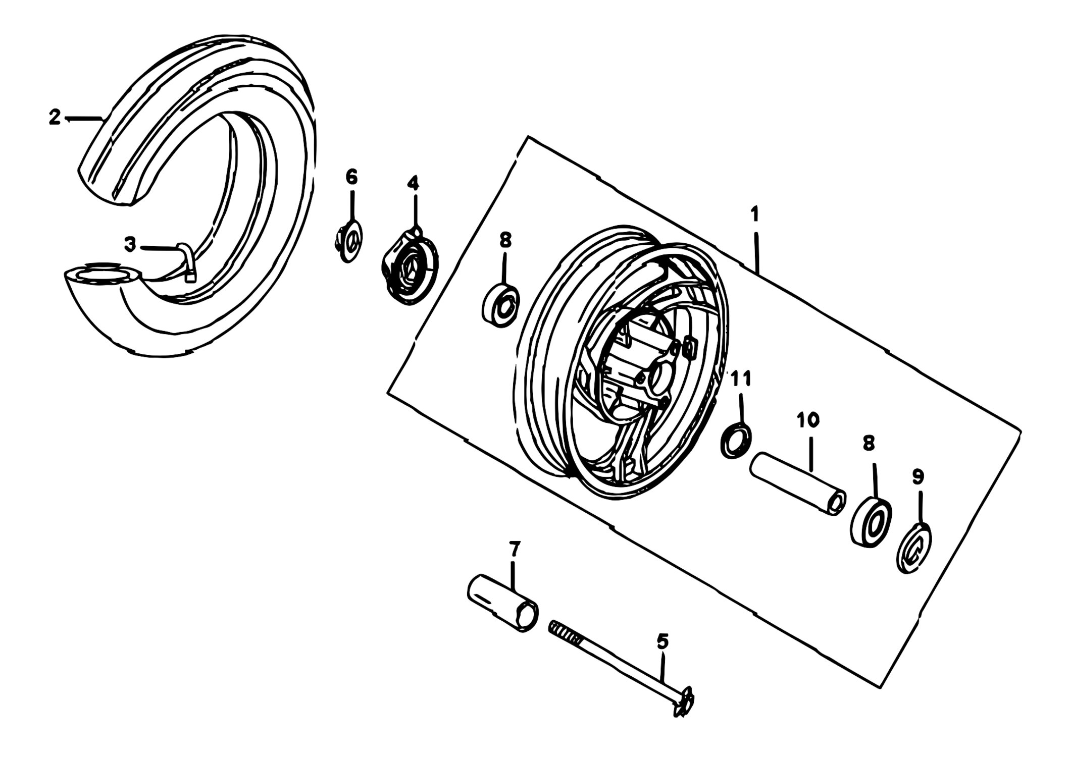 Image of Benzhou Citystar Ersatzteile Vorderrad
