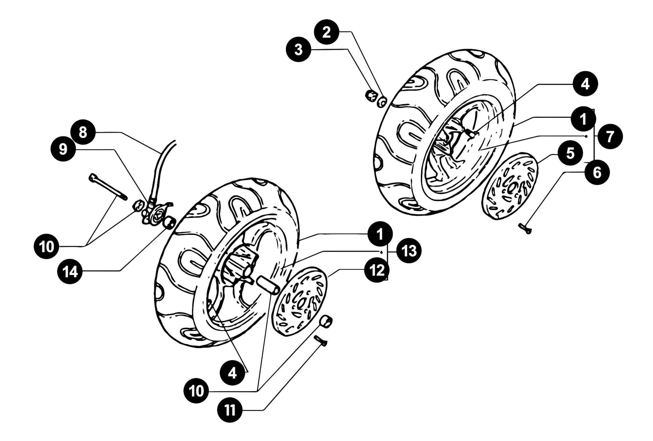 Image of Beta Ark Ersatzteile Vorderrad / Hinterrad