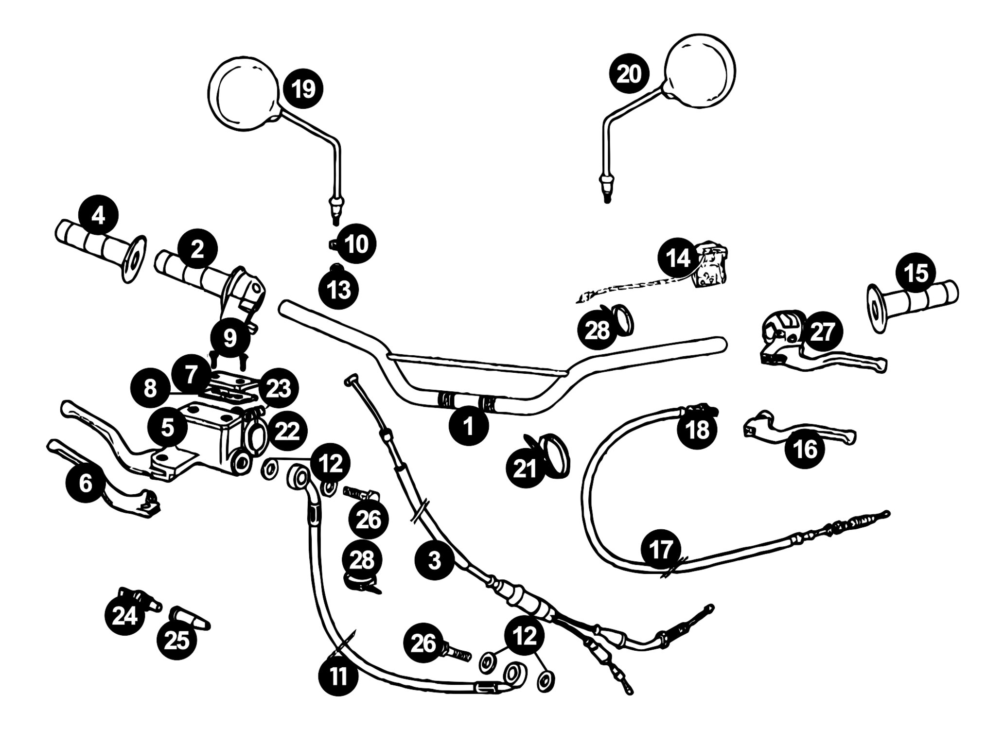 Image of Derbi Senda Ersatzteile Lenker 22mm X-RACE / X-TREME