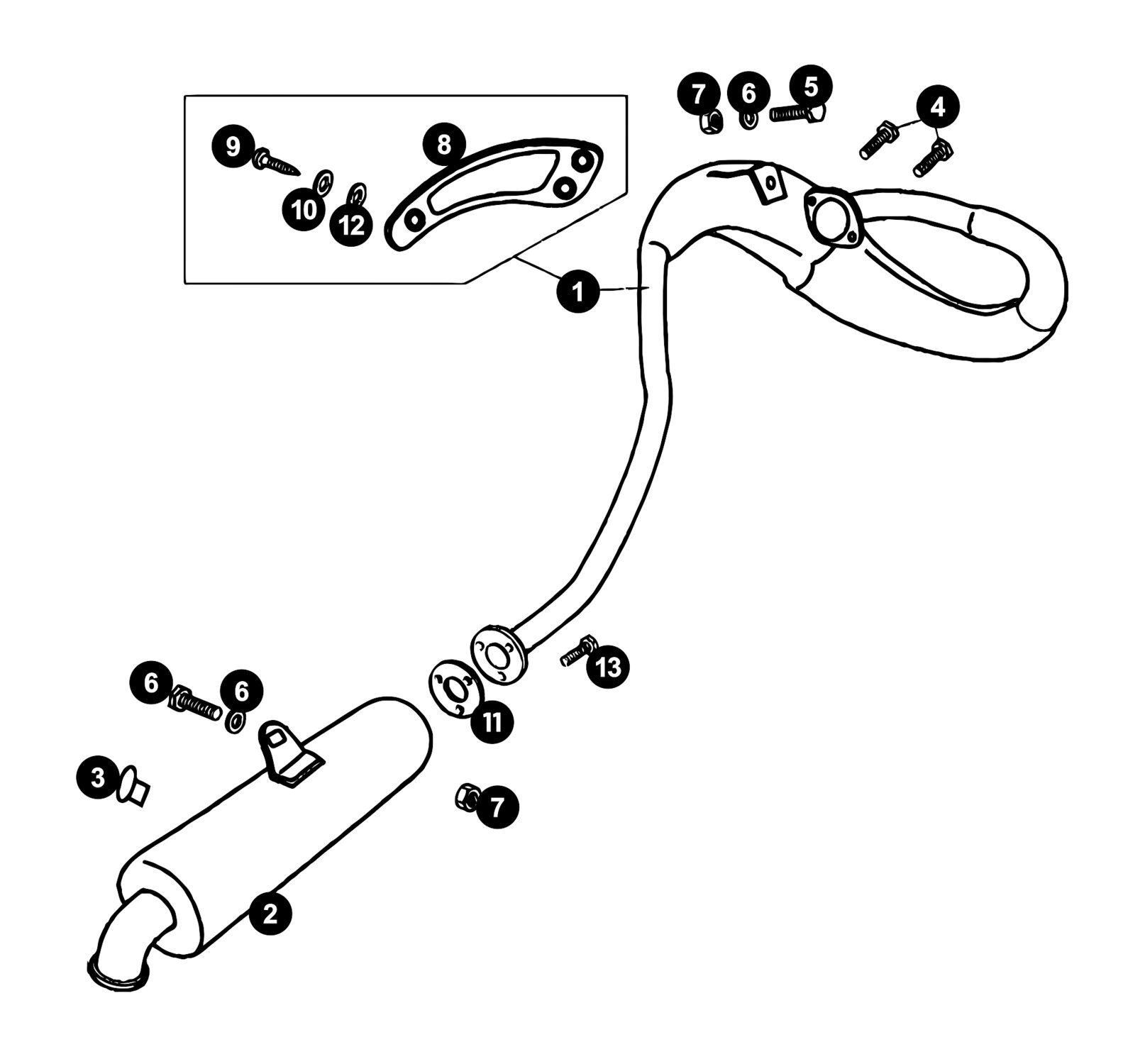 Image of Derbi Senda Ersatzteile Auspuff '00 - '22