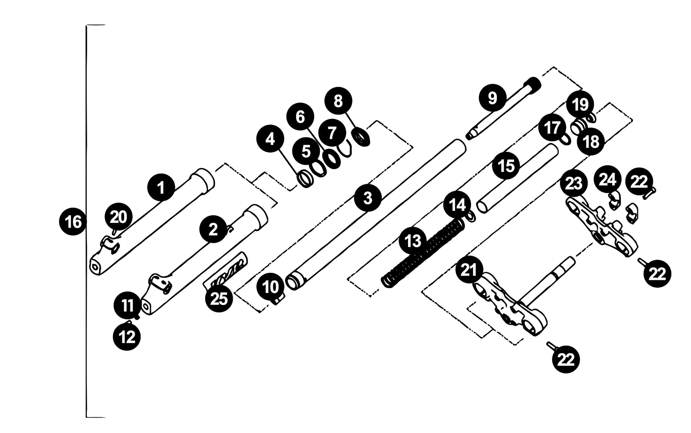 Image of Derbi Senda Ersatzteile Gabel DRD KYB