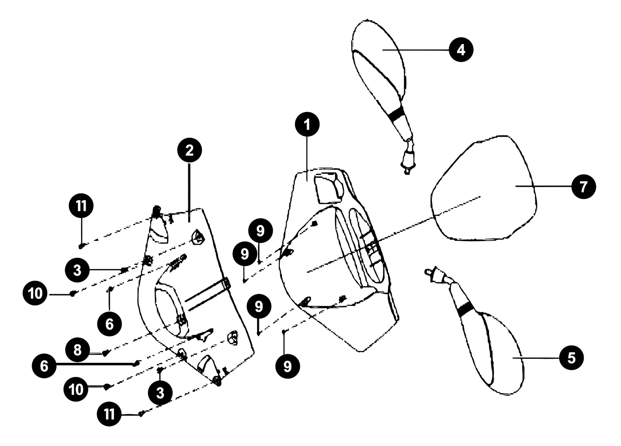 Image of Generic Cracker Ersatzteile Lenkerverkleidung