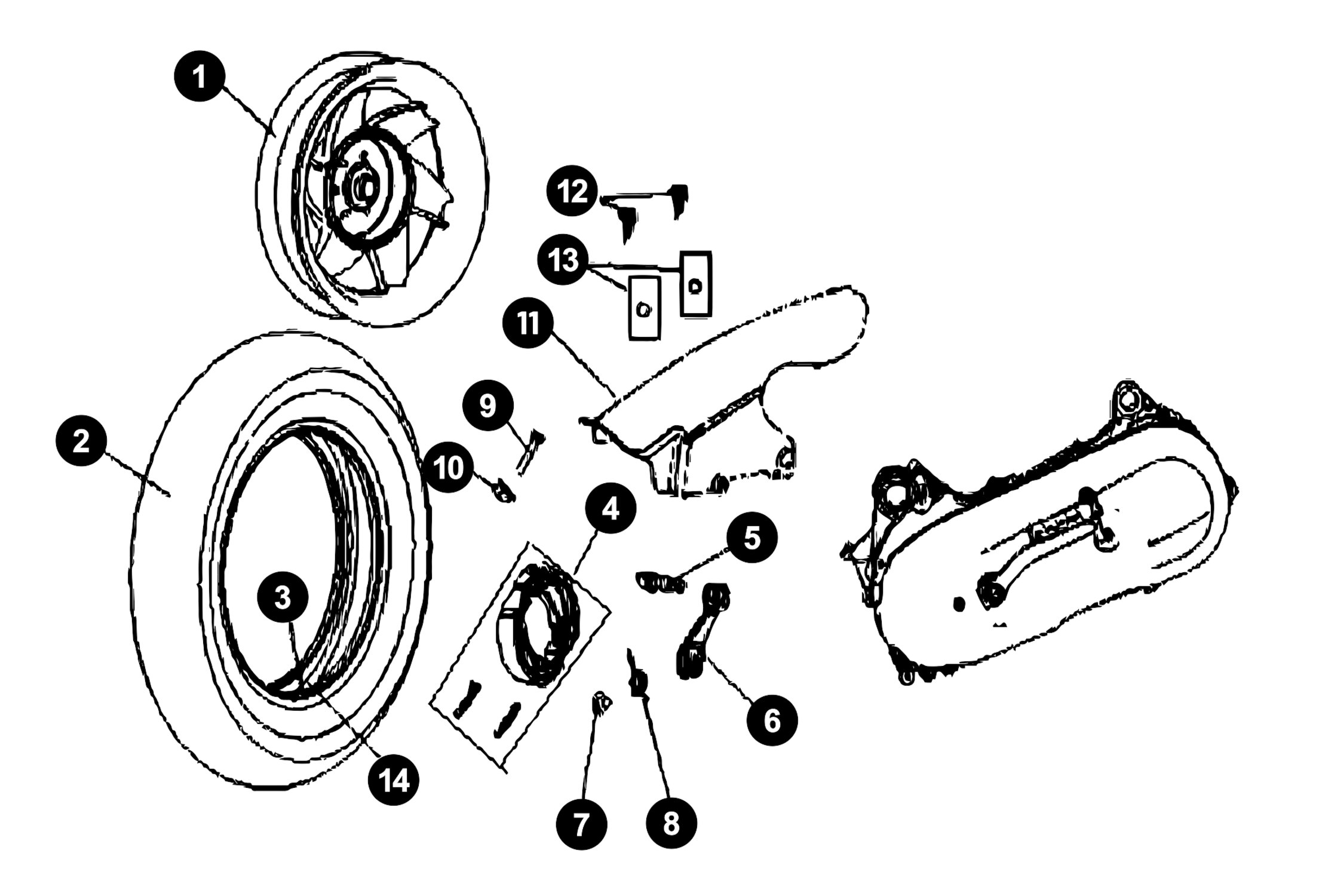 Image of Generic Cracker Ersatzteile Hinterrad