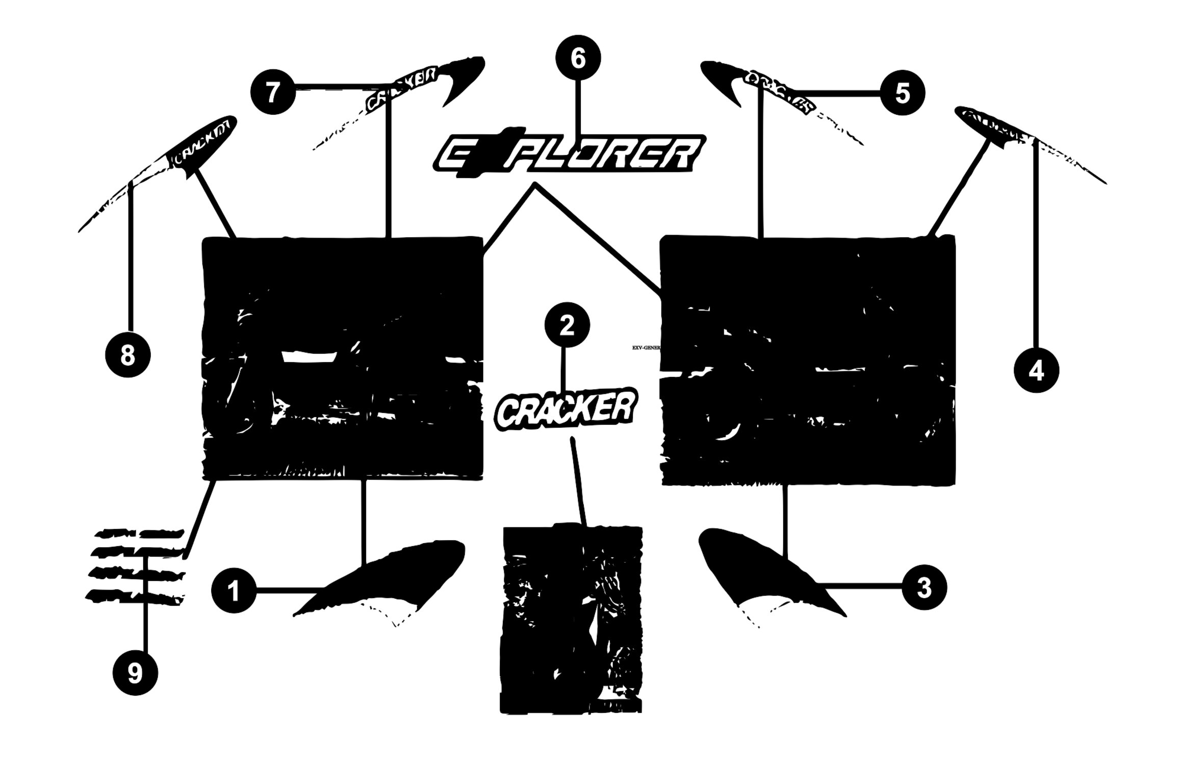 Image of Generic Cracker Ersatzteile Aufkleber