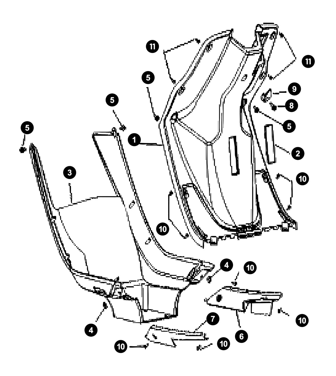 Image of Generic Cracker Ersatzteile Beinschild / Unterboden