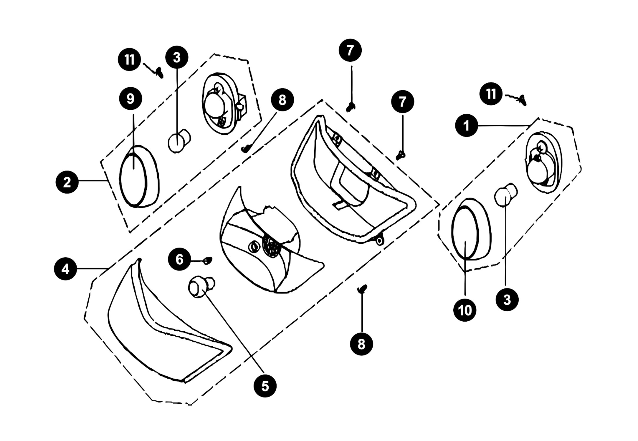 Image of Generic Cracker Ersatzteile Scheinwerfer / Blinker