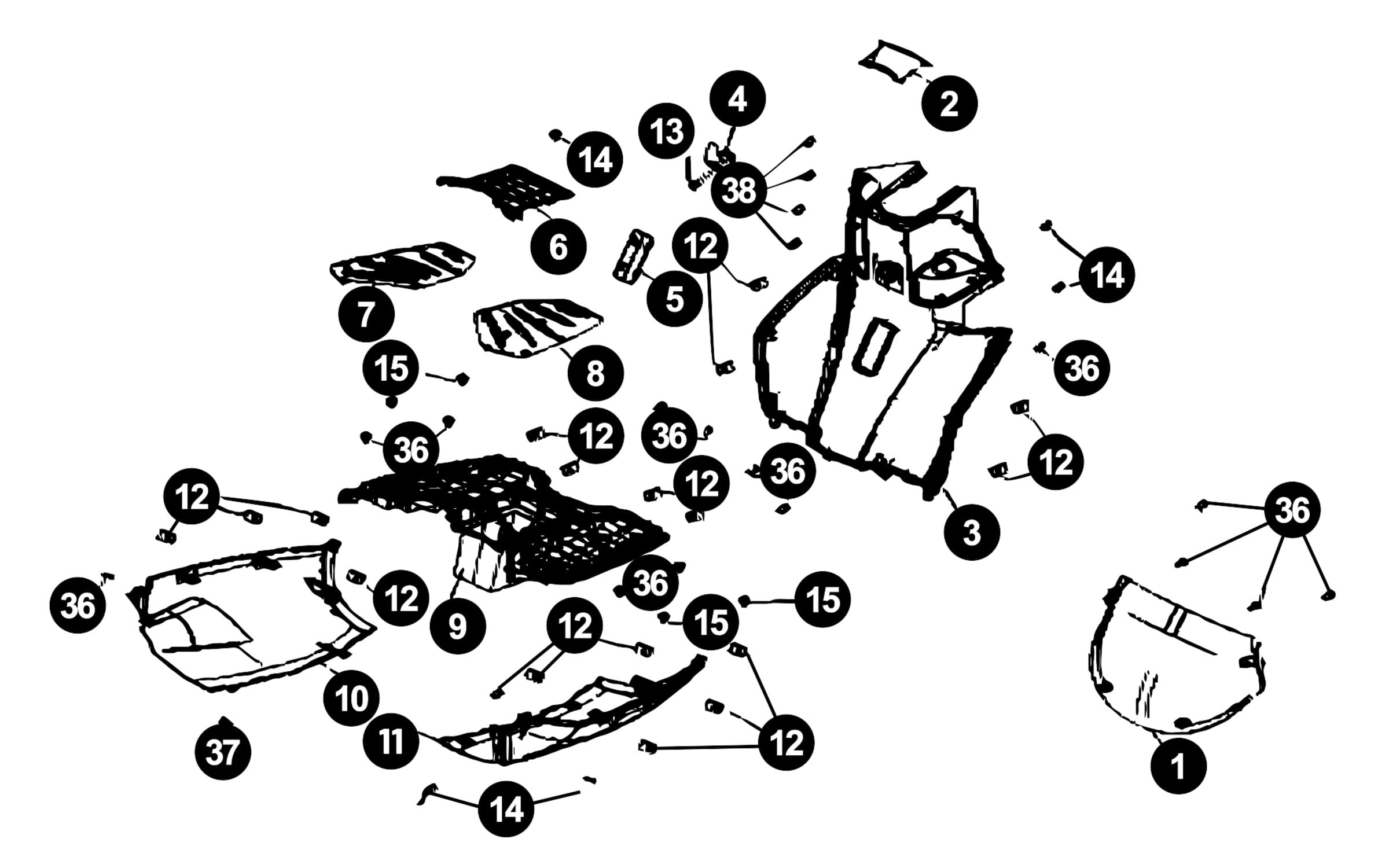 Image of Generic ROC Ersatzteile Trittbrett / Beinschild