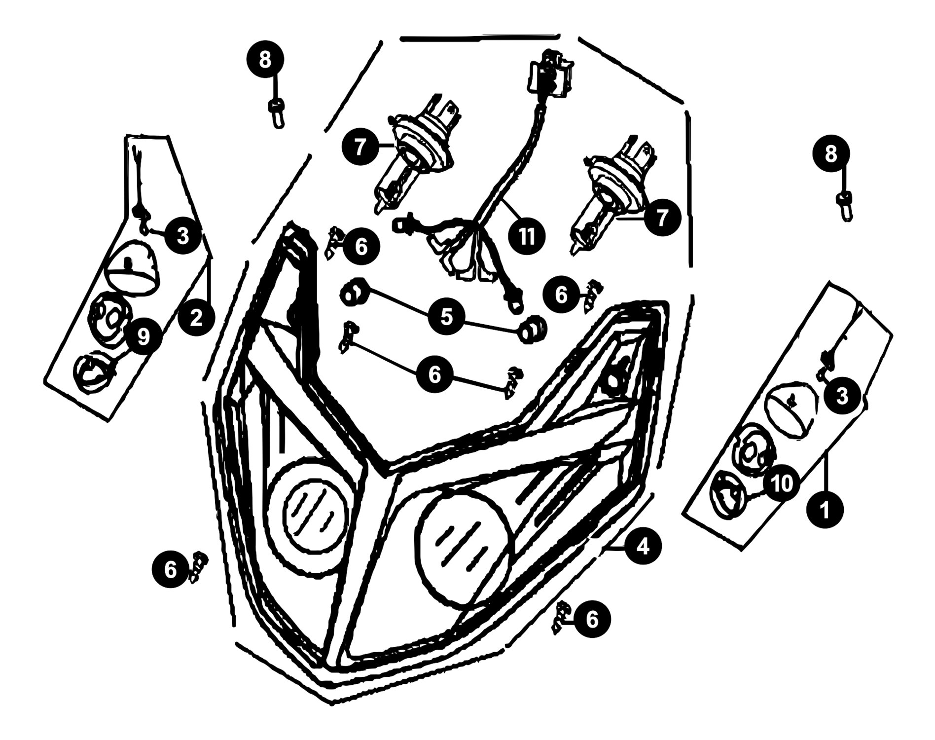 Image of Generic XOR Ersatzteile Scheinwerfer