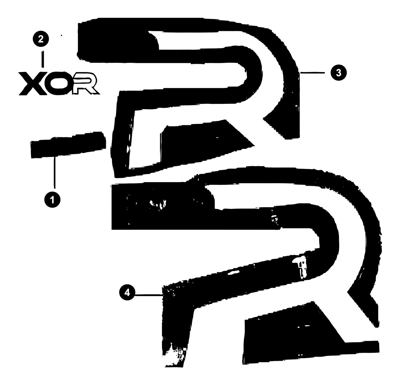 Image of Generic XOR Ersatzteile Aufkleber 2