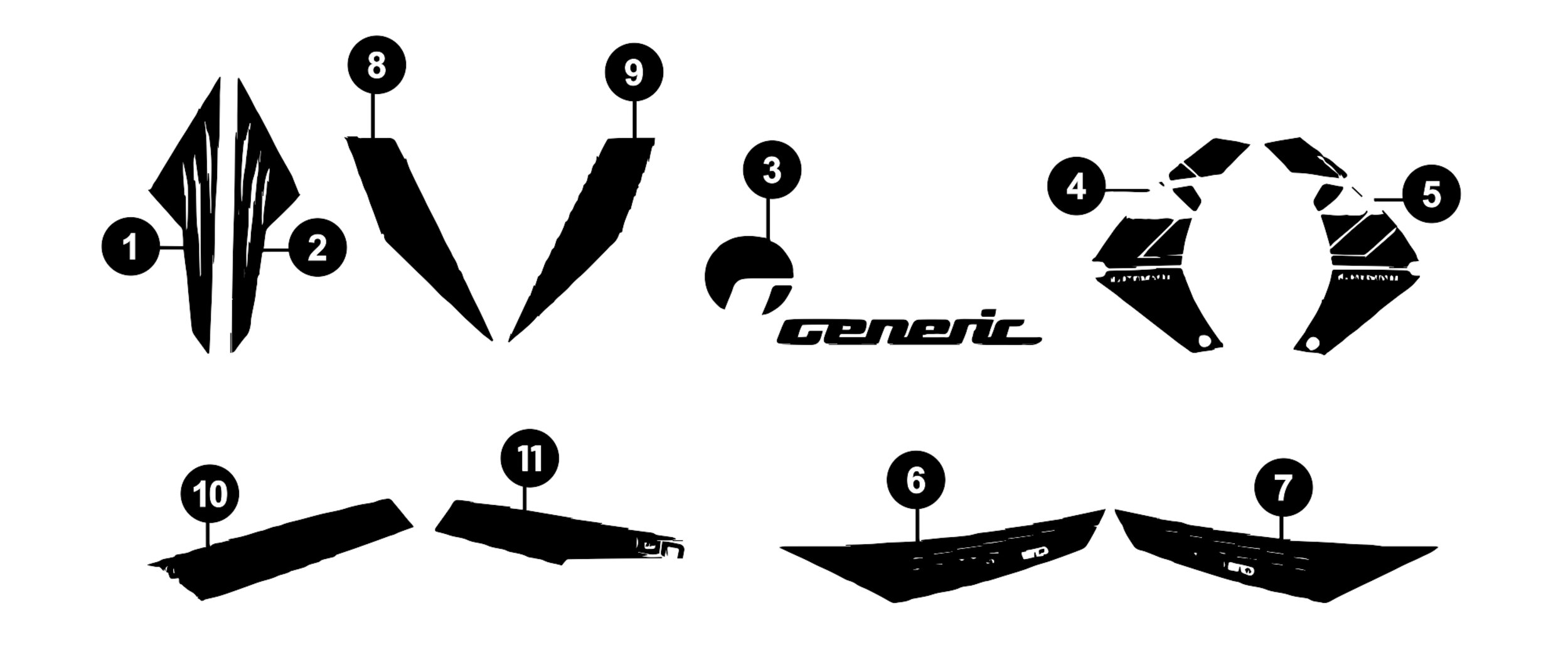 Image of Generic XOR Ersatzteile Aufkleber Competition