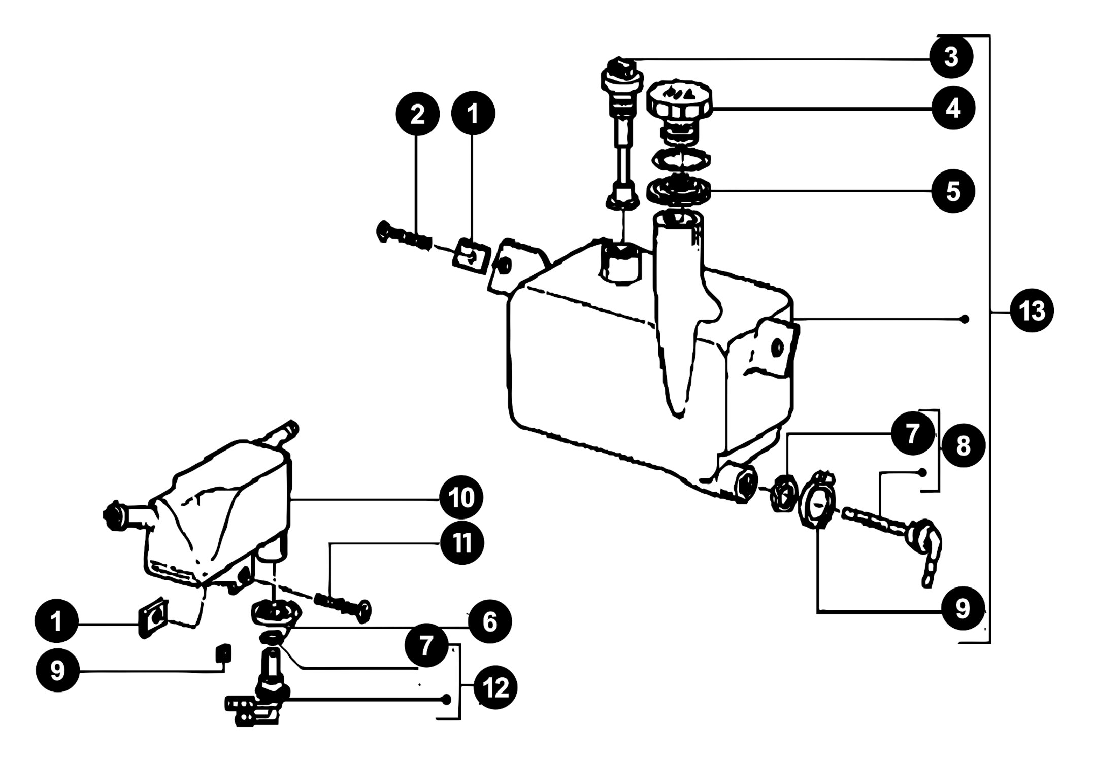 Image of Gilera Runner 50 SP ab '05 Ersatzteile Öltank