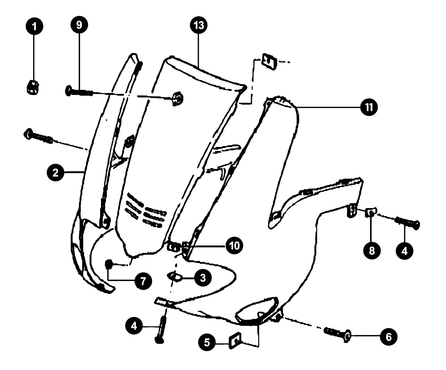 Image of Gilera Runner 50 SP ab '05 Ersatzteile Frontverkleidung
