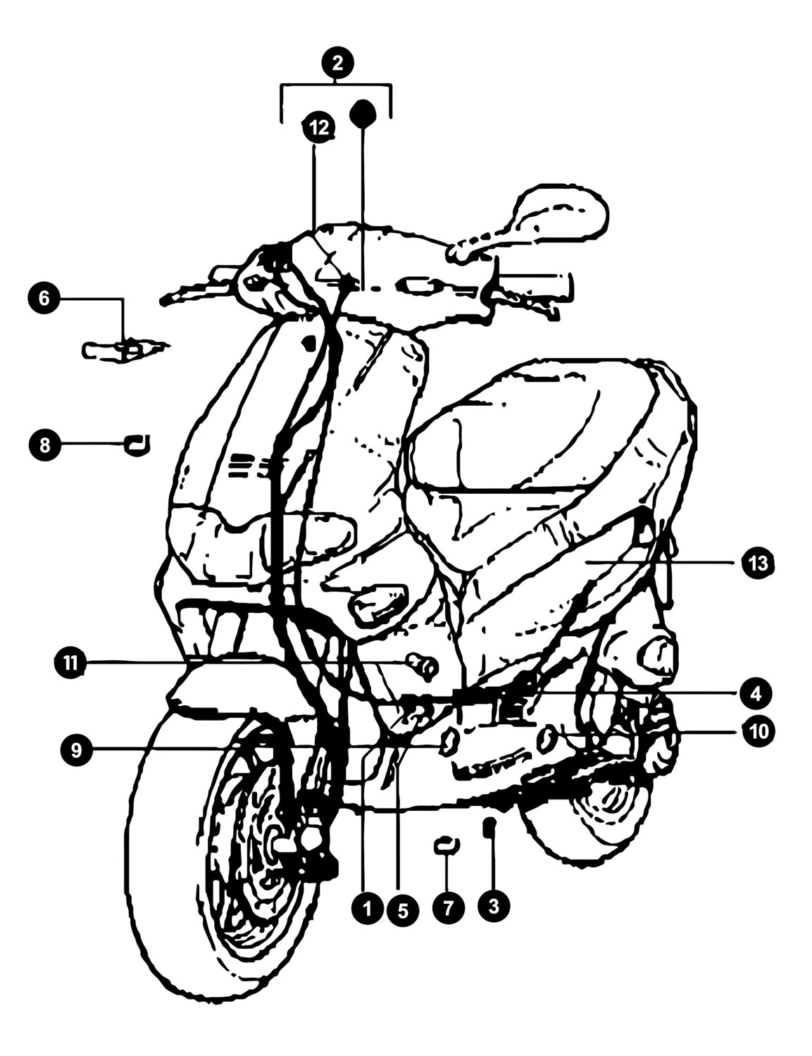 Image of Gilera Runner 50 SP ab '05 Ersatzteile Seilzüge