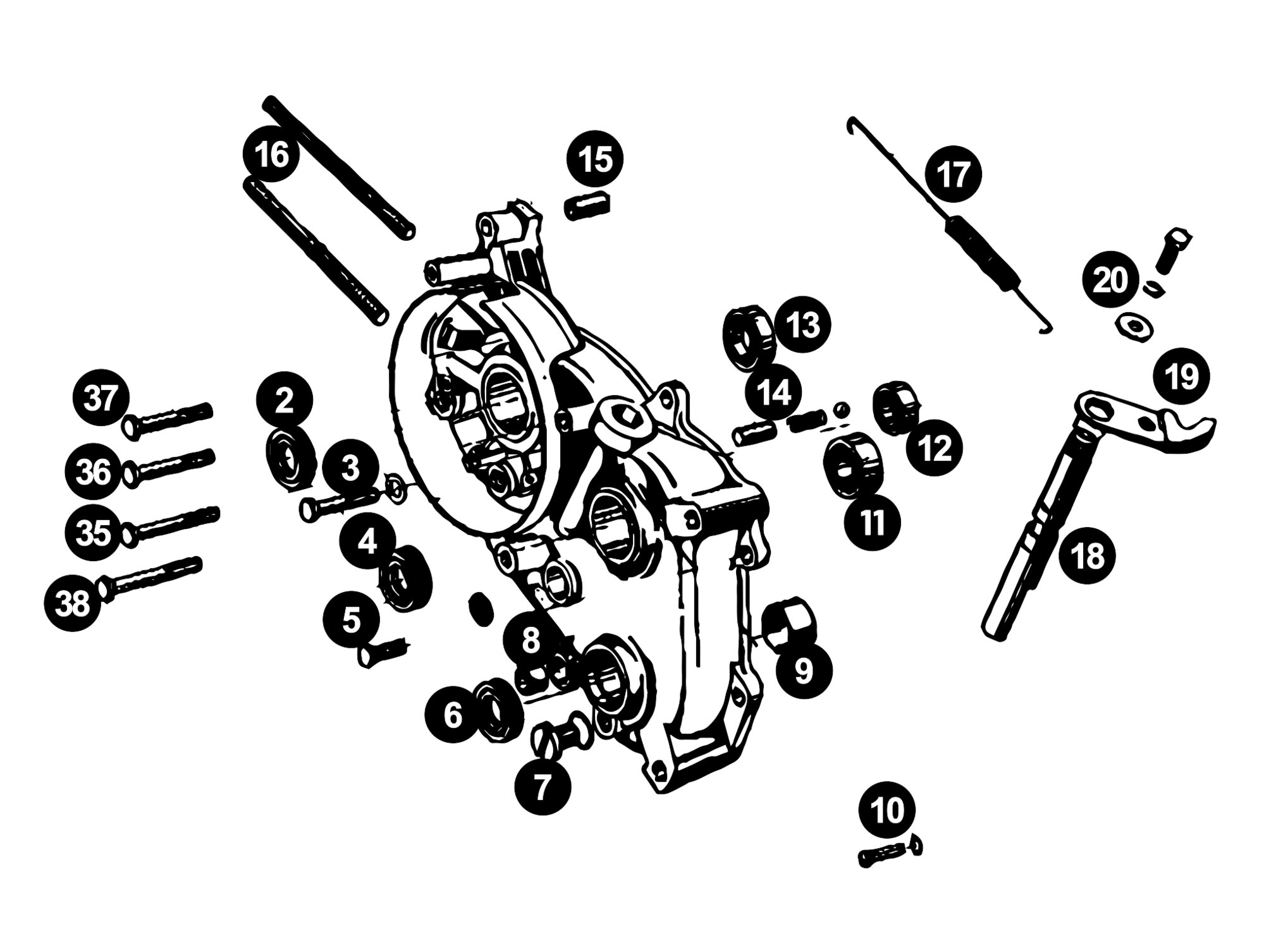 Image of Kreidler Motor 3 Gang Ersatzteile Gehäuse links