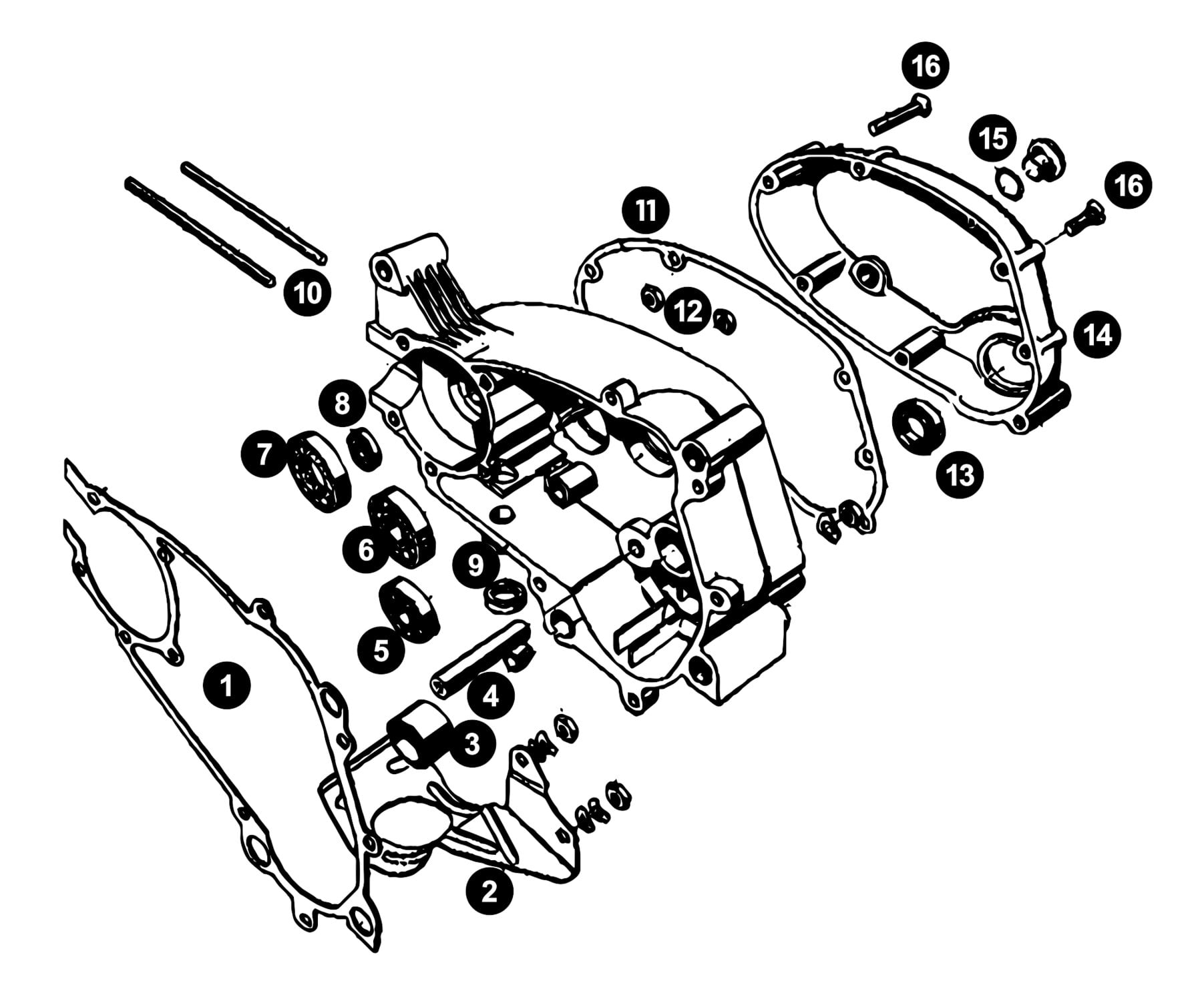 Image of Kreidler Motor 3 Gang Ersatzteile Gehäuse rechts
