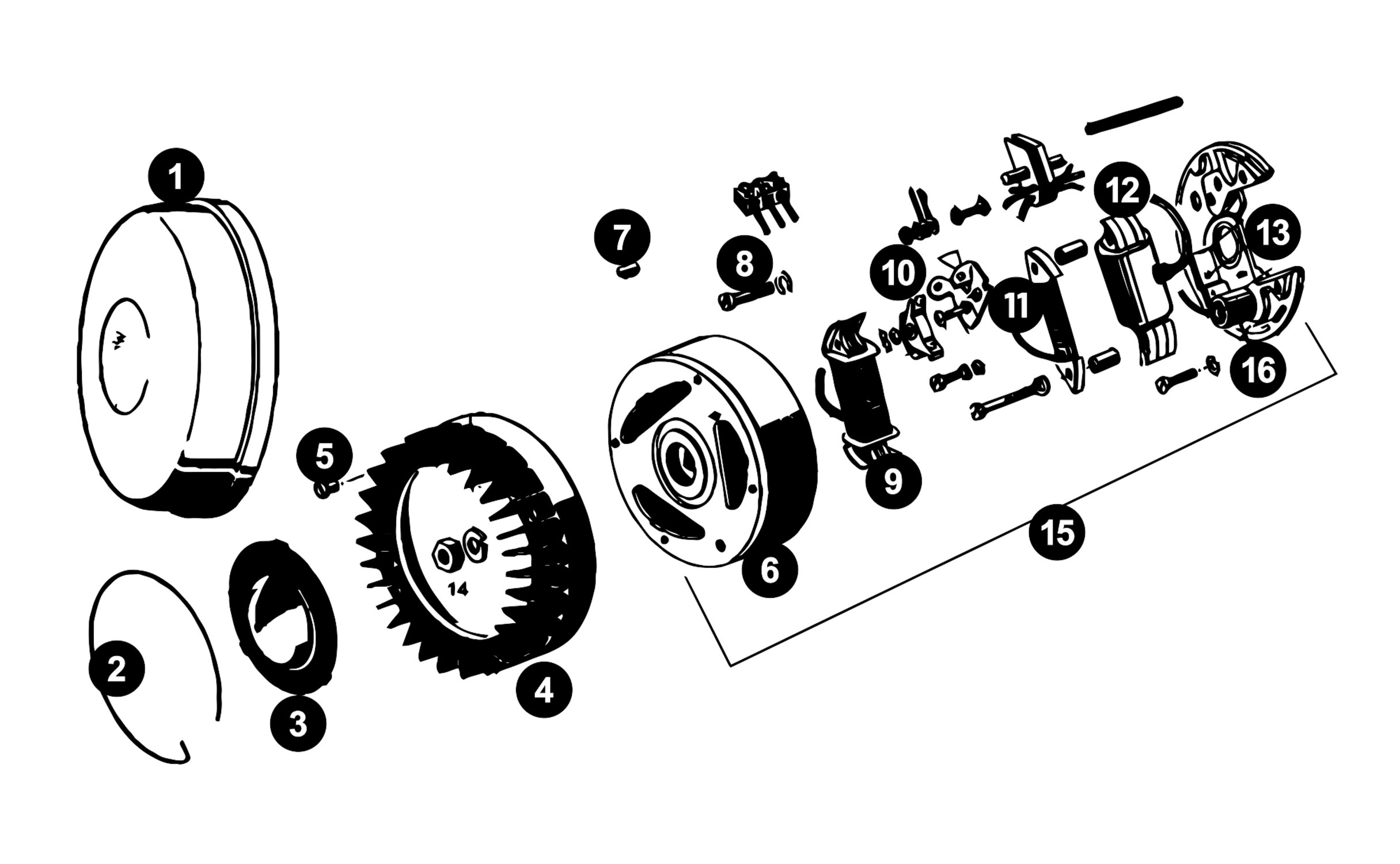 Image of Kreidler Motor 3 Gang Ersatzteile Zündung