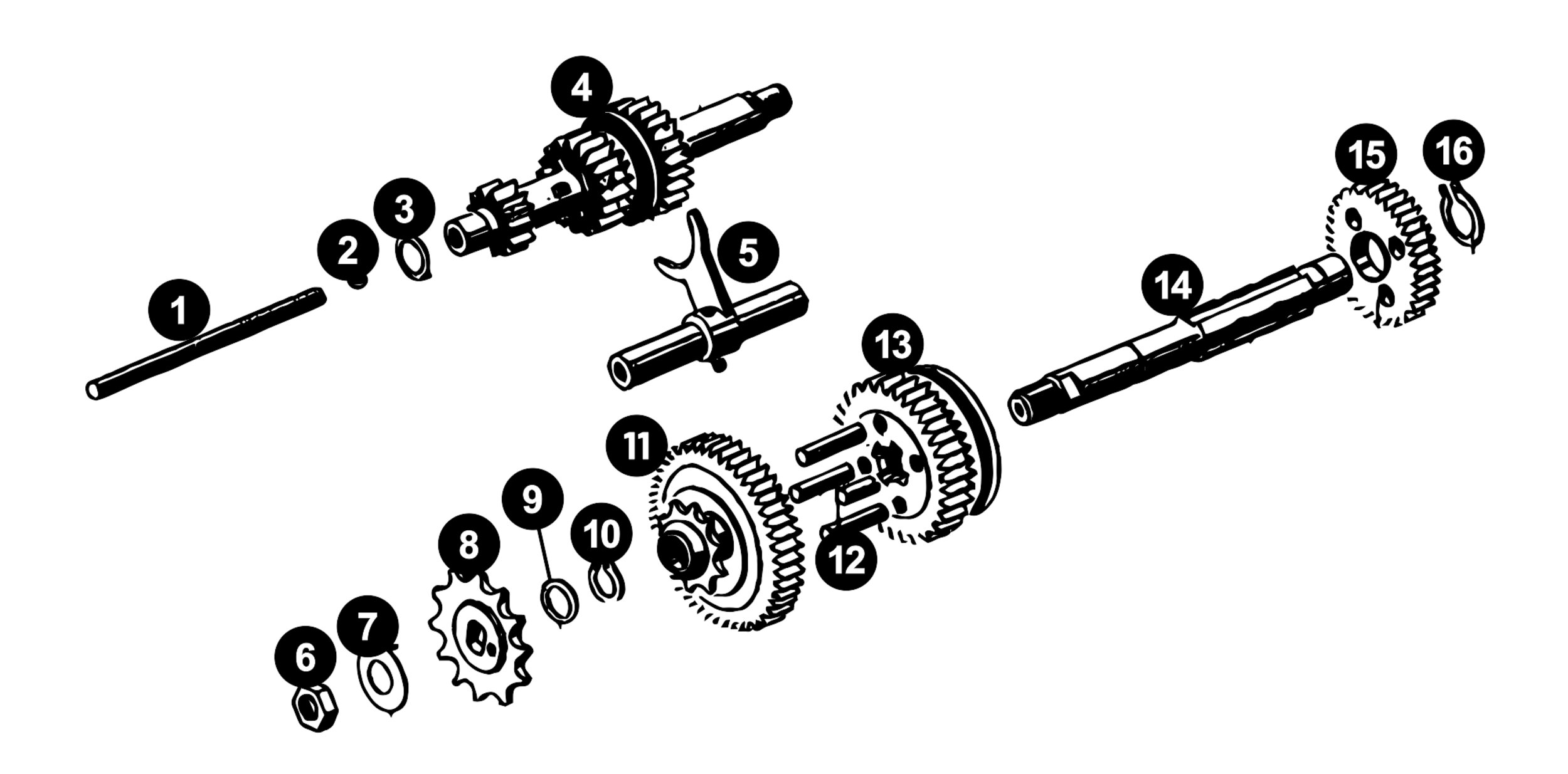 Image of Kreidler Motor 3 Gang Ersatzteile Getriebe