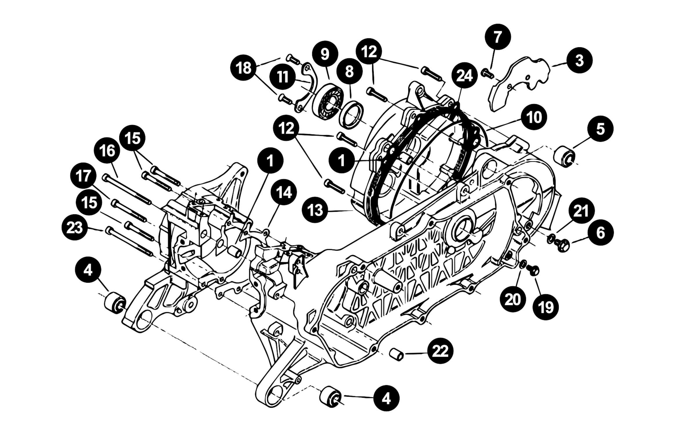 Image of Morini LC Ersatzteile Motorgehäuse