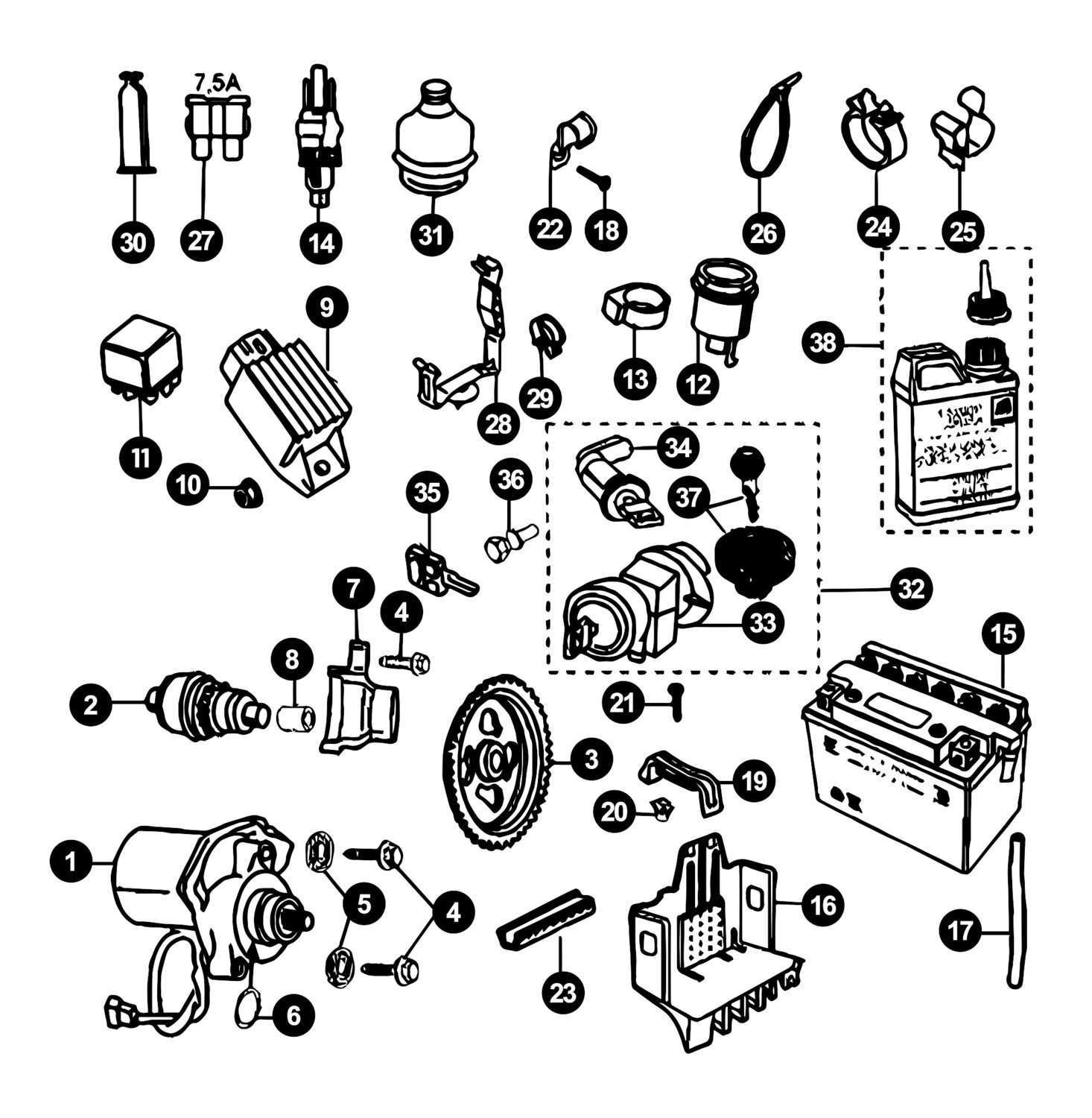 Image of Peugeot Jetforce Ersatzteile Elektrik