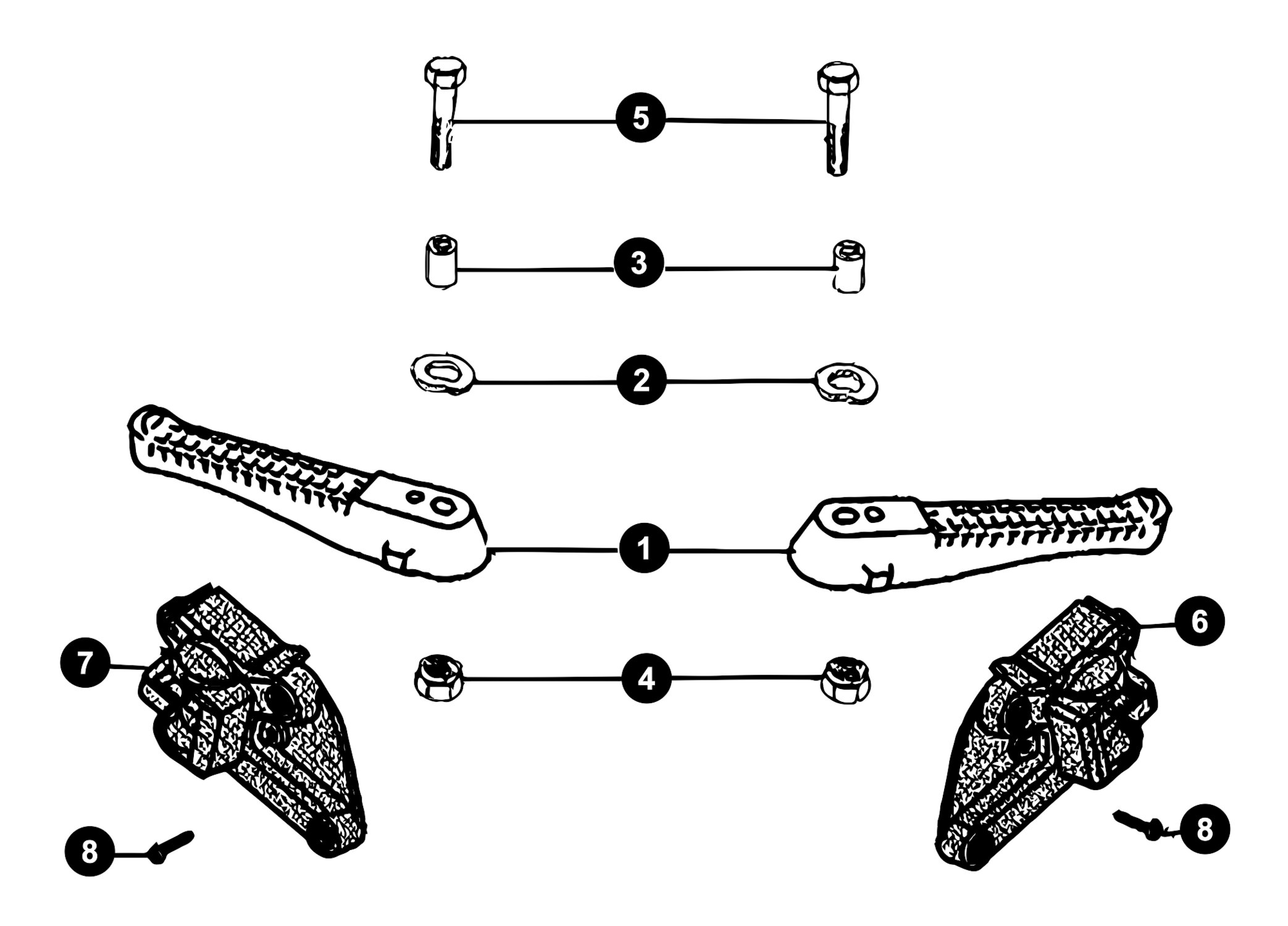Image of Peugeot Jetforce Ersatzteile Fussrasten