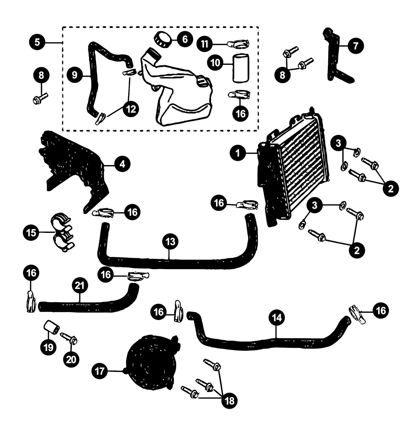 Image of Peugeot Jetforce Ersatzteile Kühlsystem